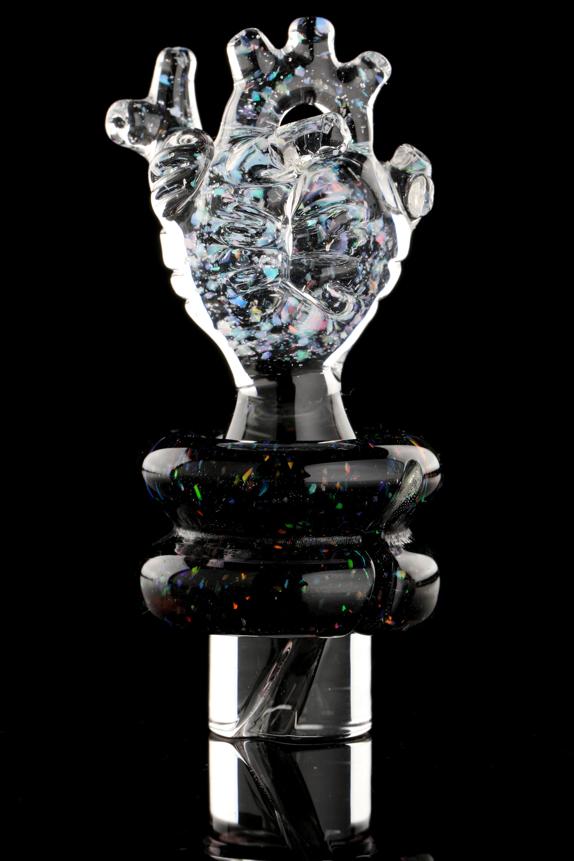 Cropal & Cropal over Jet Black "Anatomical Heart" 3DXL Rockulus by One Trick Pony X Mandella Glass