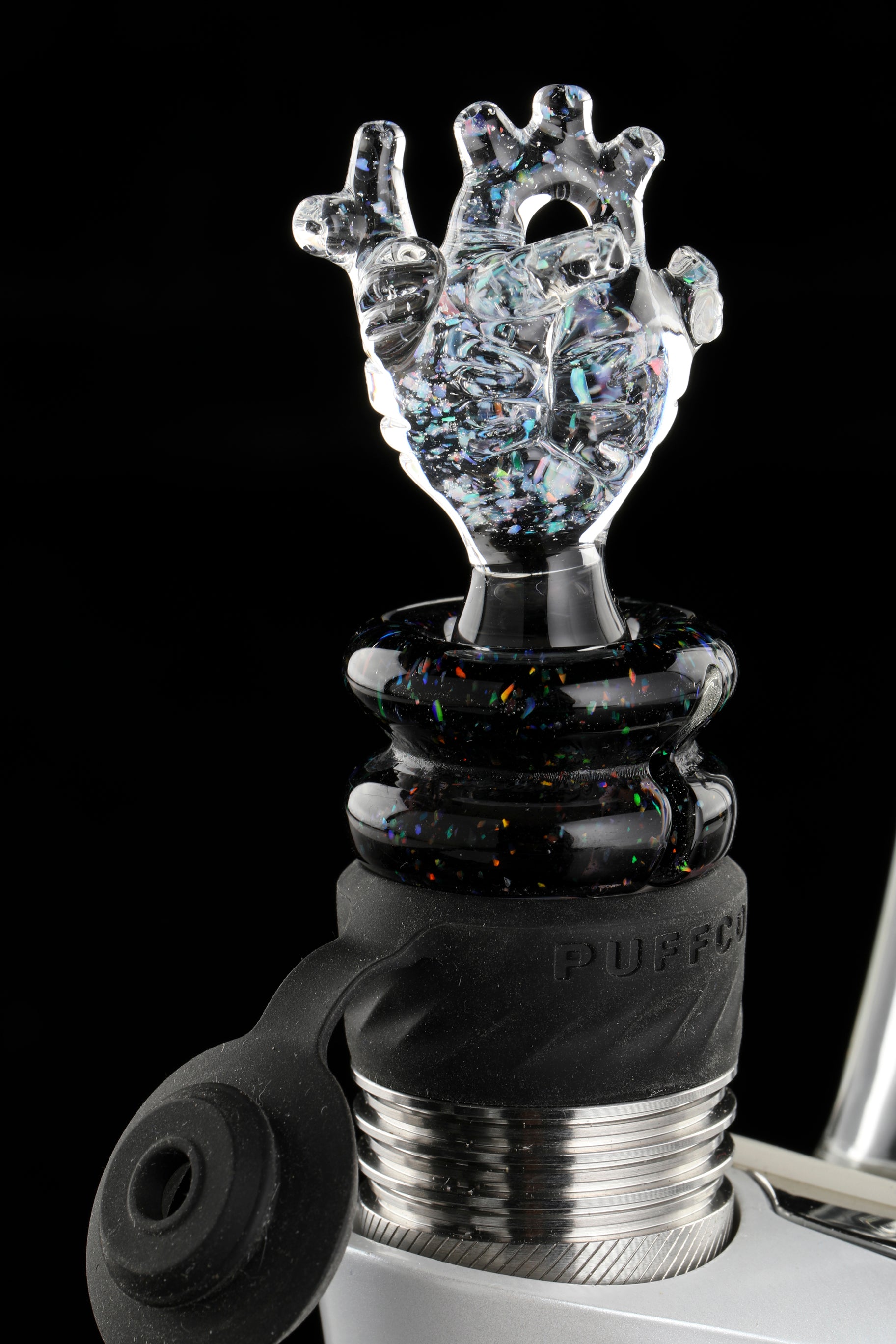 Cropal & Cropal over Jet Black "Anatomical Heart" 3DXL Rockulus by One Trick Pony X Mandella Glass