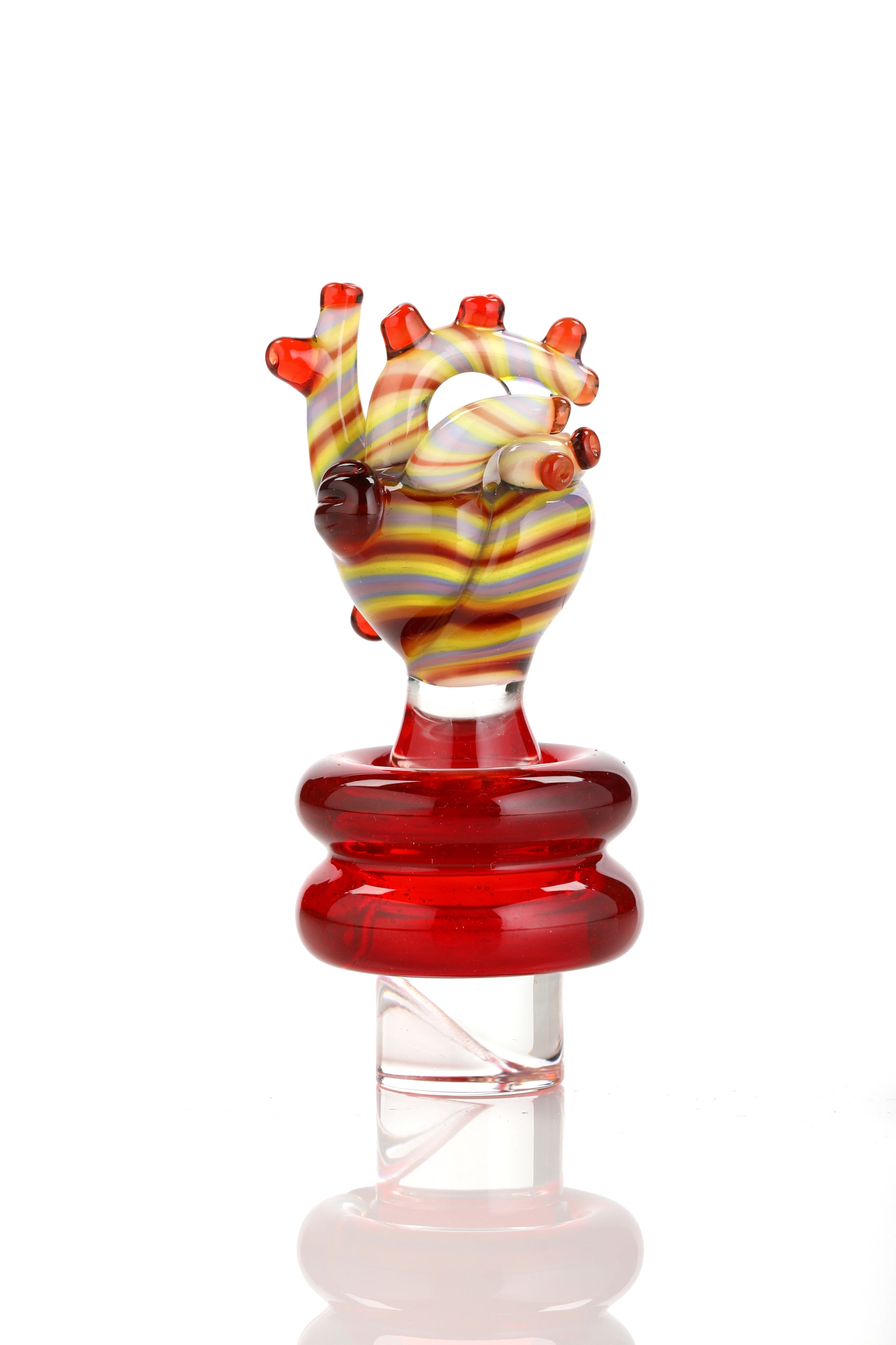 Multicolor Lineworked "Anatomical Heart" 3DXL Rockulus by One Trick Pony X Mandella Glass