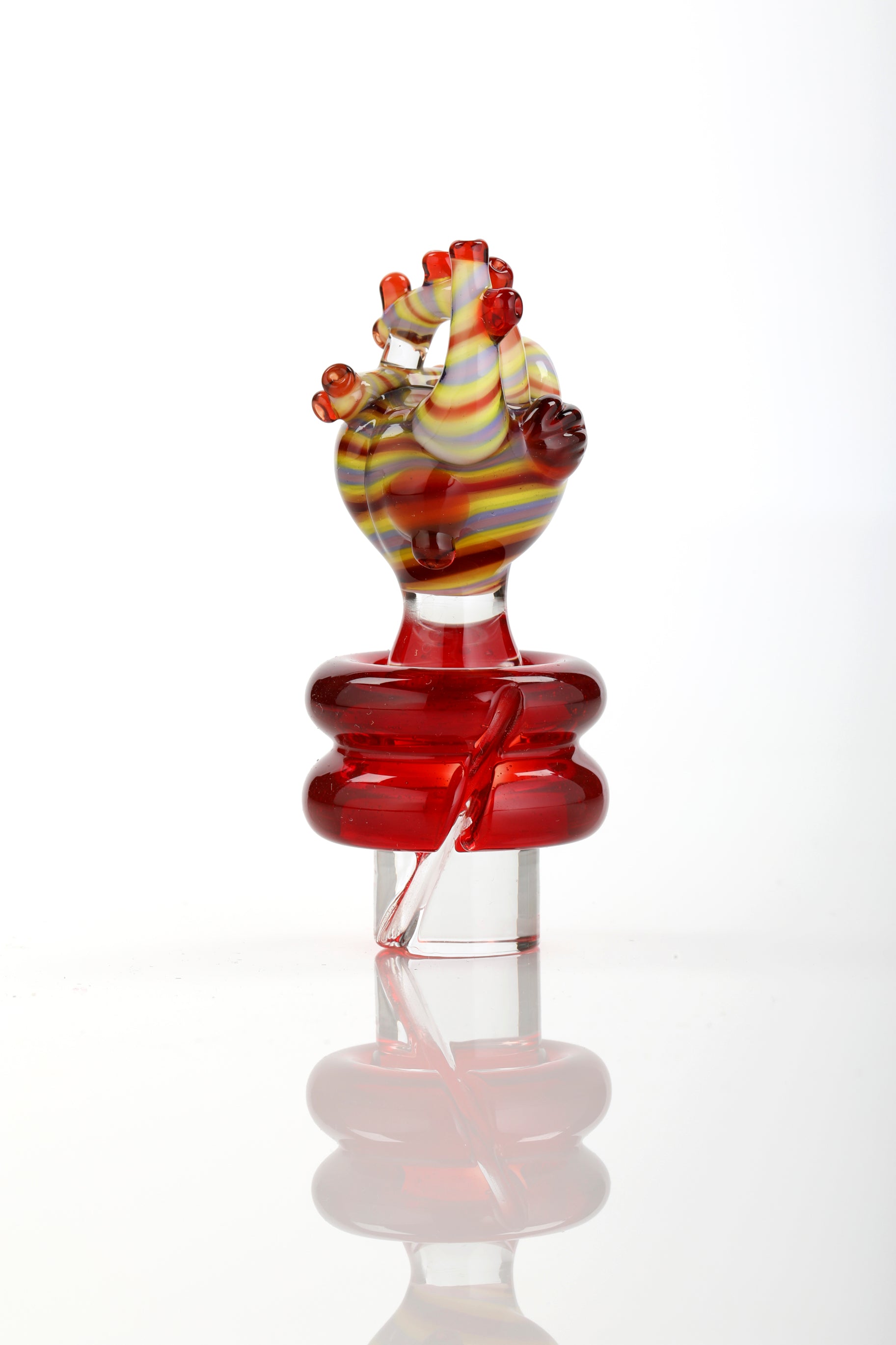 Multicolor Lineworked "Anatomical Heart" 3DXL Rockulus by One Trick Pony X Mandella Glass