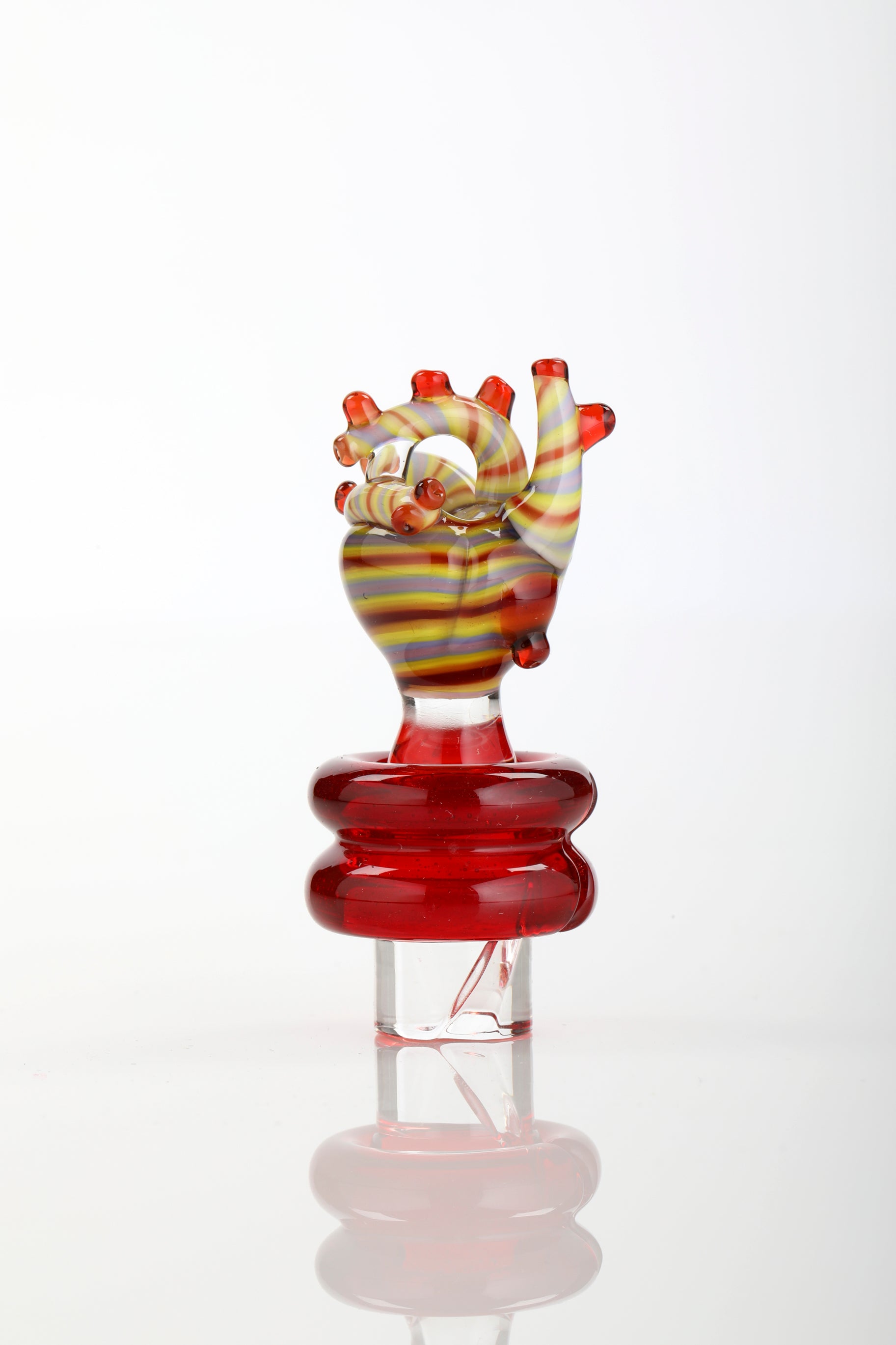 Multicolor Lineworked "Anatomical Heart" 3DXL Rockulus by One Trick Pony X Mandella Glass