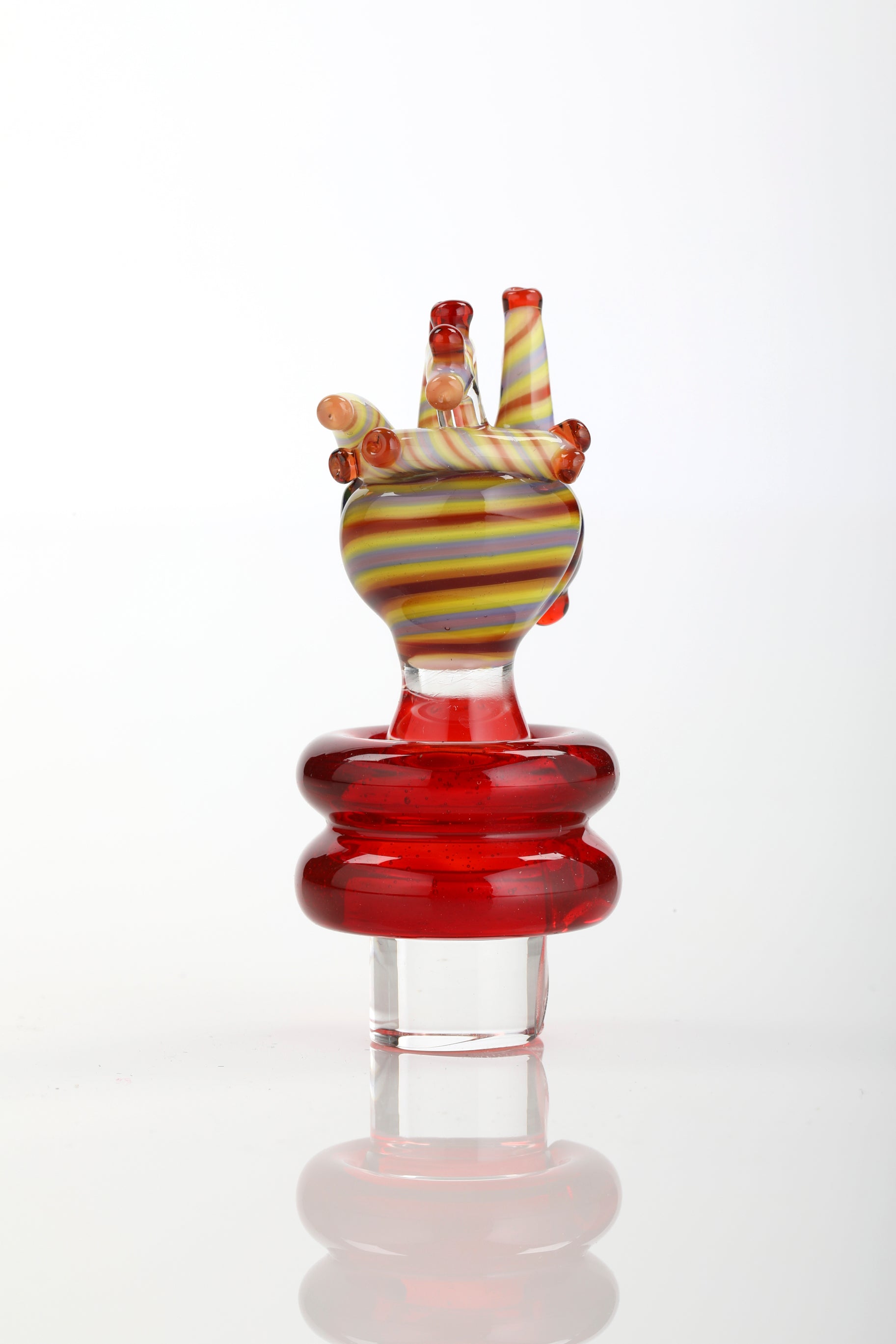 Multicolor Lineworked "Anatomical Heart" 3DXL Rockulus by One Trick Pony X Mandella Glass