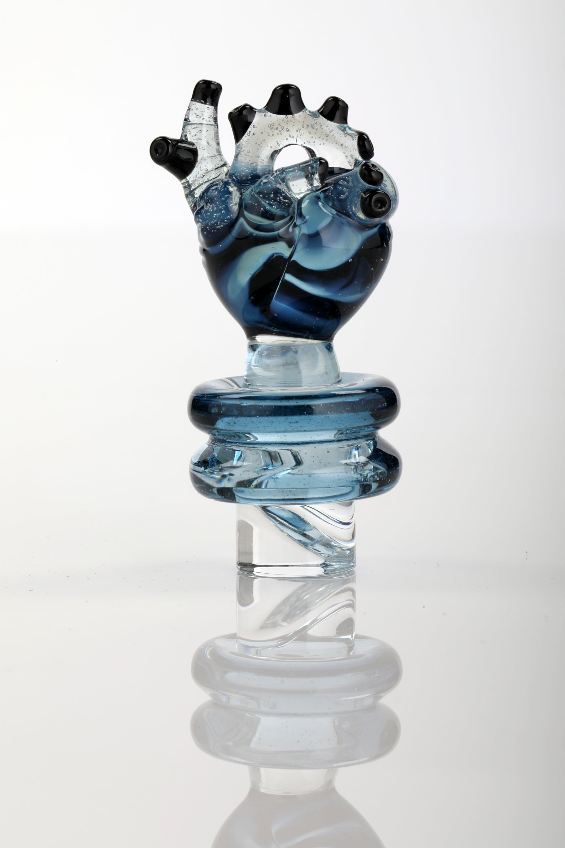 Multicolor Lineworked "Anatomical Heart" 3DXL Rockulus by One Trick Pony X Mandella Glass
