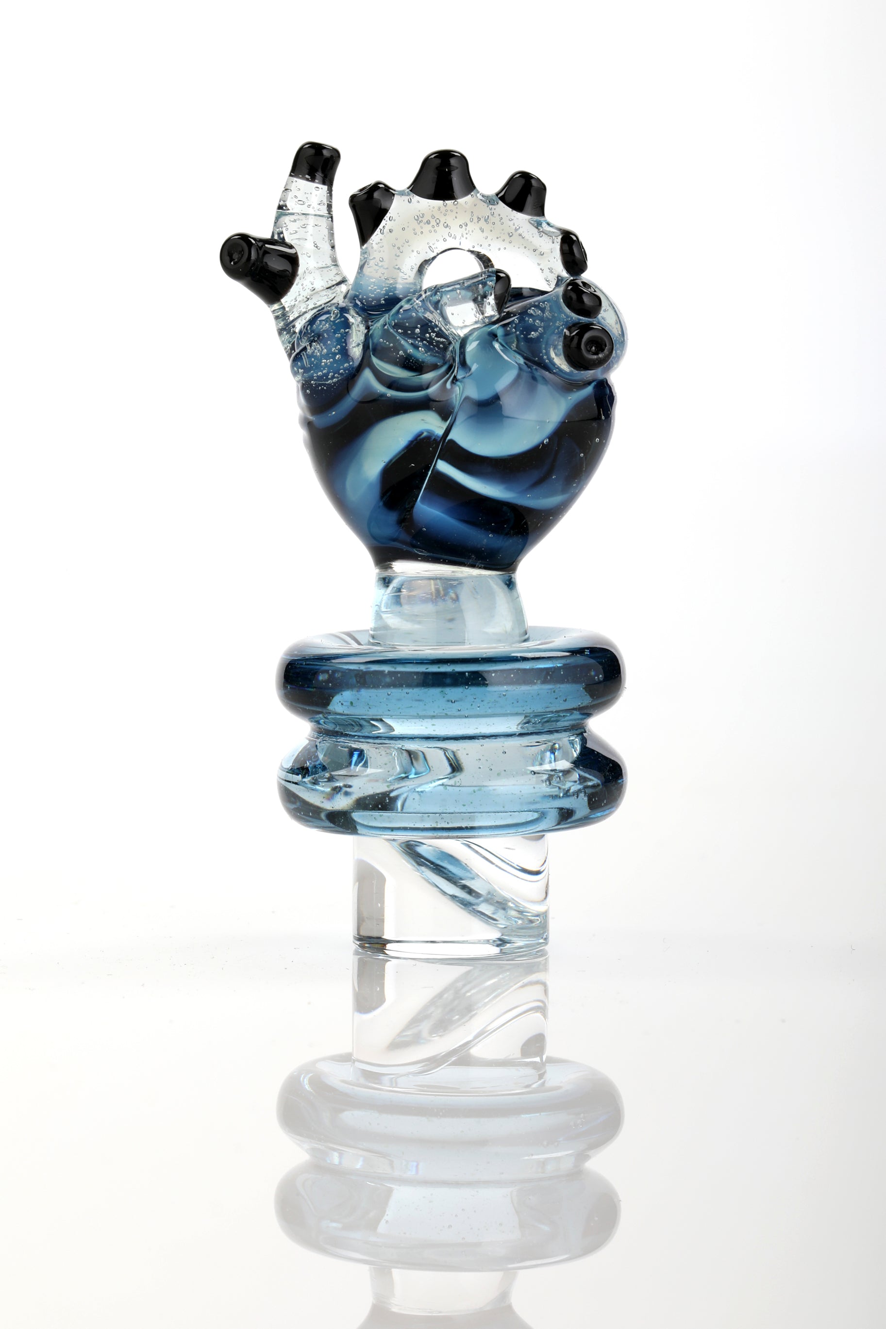 Multicolor Lineworked "Anatomical Heart" 3DXL Rockulus by One Trick Pony X Mandella Glass