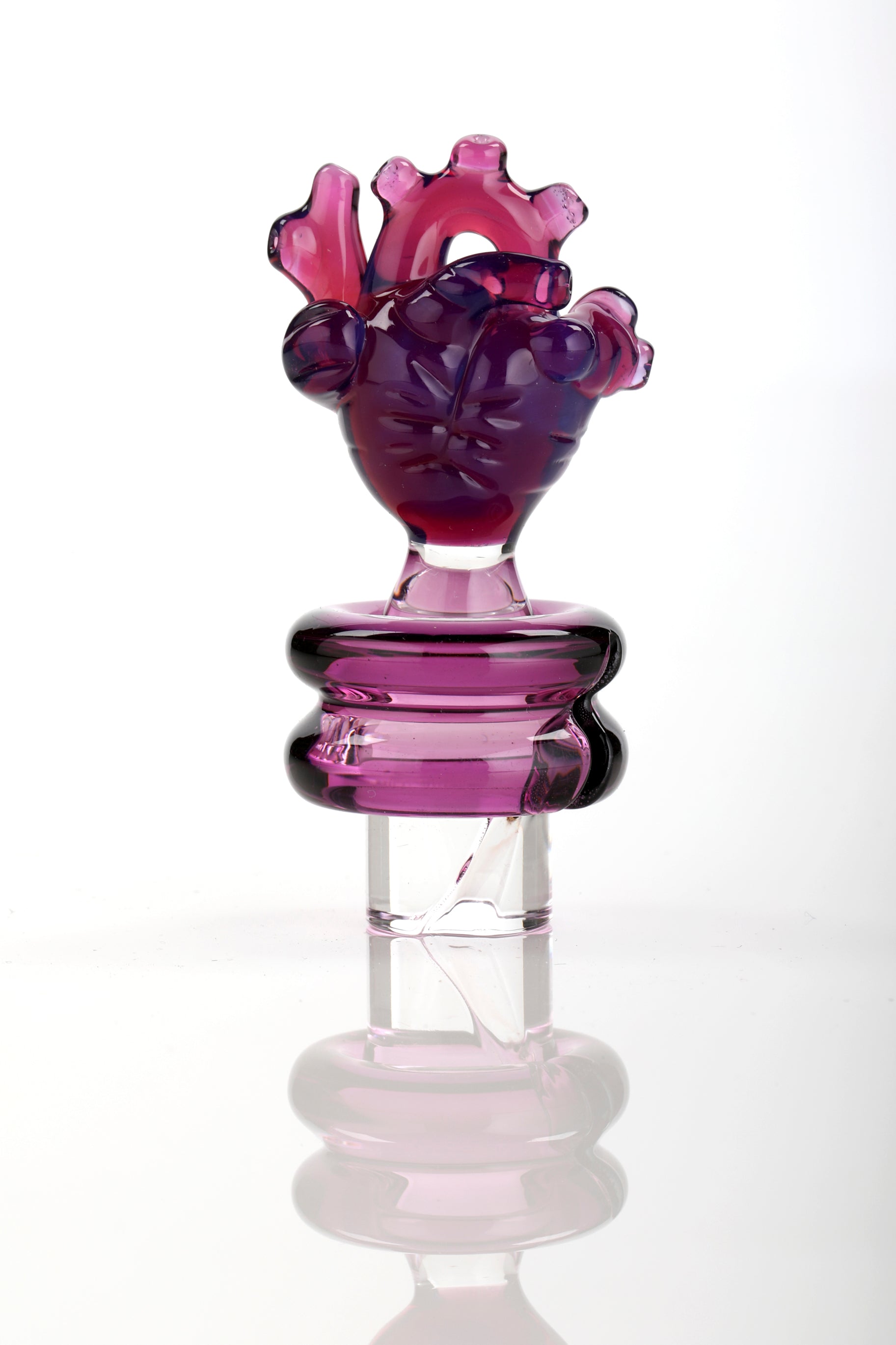 Stargazer & Gold Amythyst "Anatomical Heart" 3DXL Rockulus by One Trick Pony X Mandella Glass