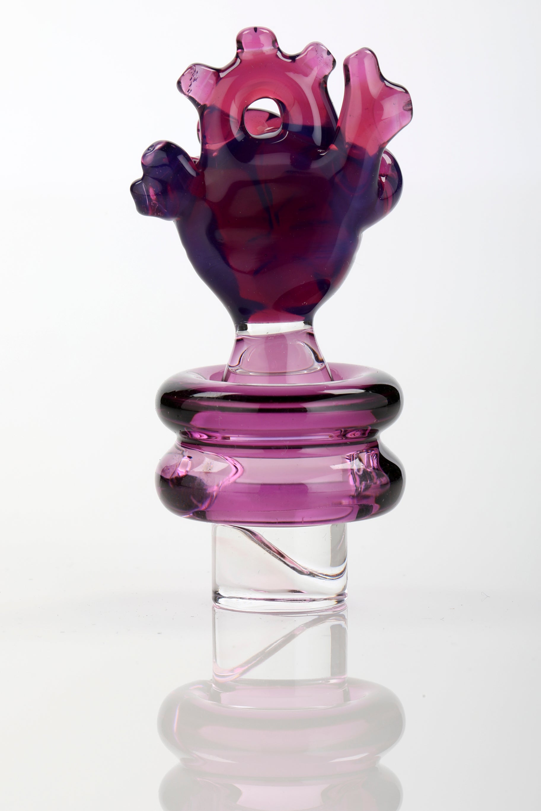 Stargazer & Gold Amythyst "Anatomical Heart" 3DXL Rockulus by One Trick Pony X Mandella Glass