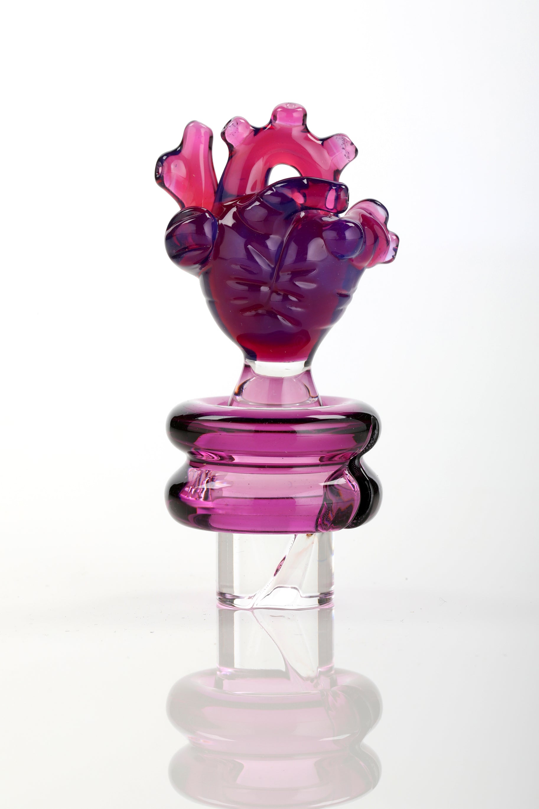 Stargazer & Gold Amythyst "Anatomical Heart" 3DXL Rockulus by One Trick Pony X Mandella Glass