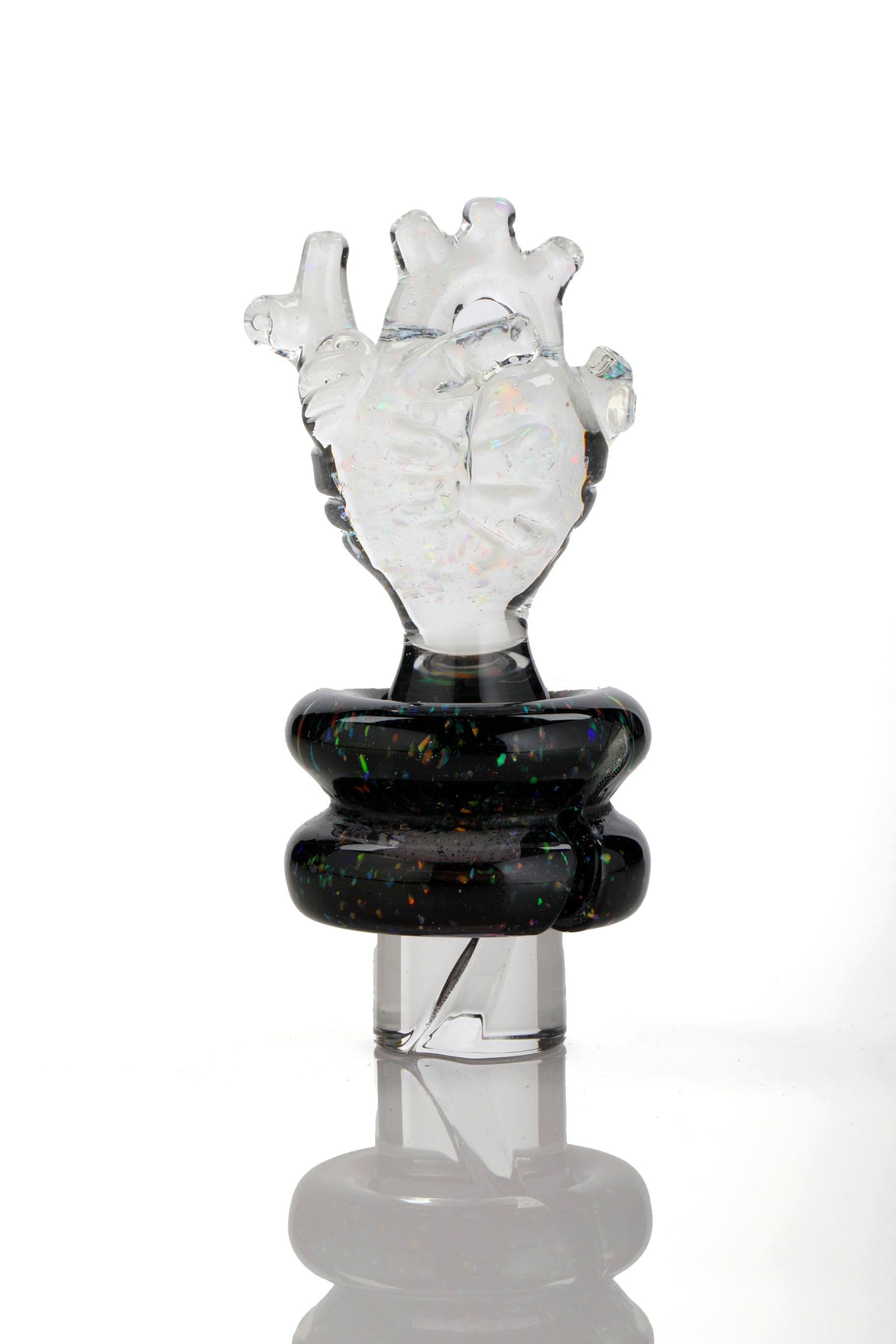 Cropal & Cropal over Jet Black "Anatomical Heart" 3DXL Rockulus by One Trick Pony X Mandella Glass