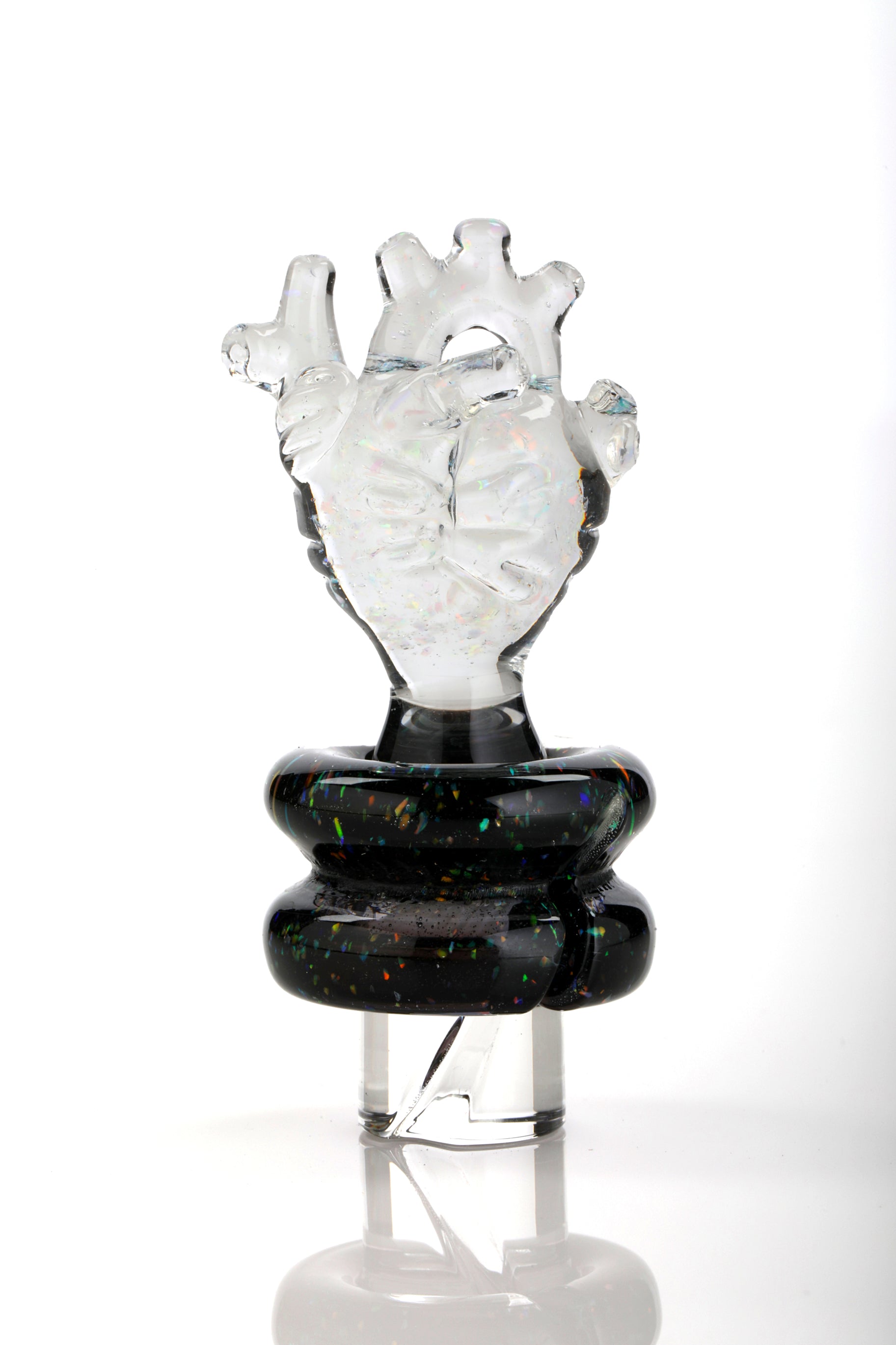 Cropal & Cropal over Jet Black "Anatomical Heart" 3DXL Rockulus by One Trick Pony X Mandella Glass