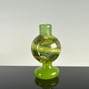 "Millennium Moss" Wig Wag/Crushed Opal Puffco Peak Disk-Recycler Attachment by Rebel Glass