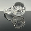Clear Single Hole 18mm Horn Slide by Moose Glass