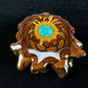 Crushed Turquiose (Glow)  Pendant by Third Eye Pinecones