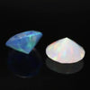 8mm Diamond Cut Opal (White and Blue)