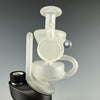 Sandblasted Dual Disc Puffco Peak Recycler Attchement by Rebel Glass