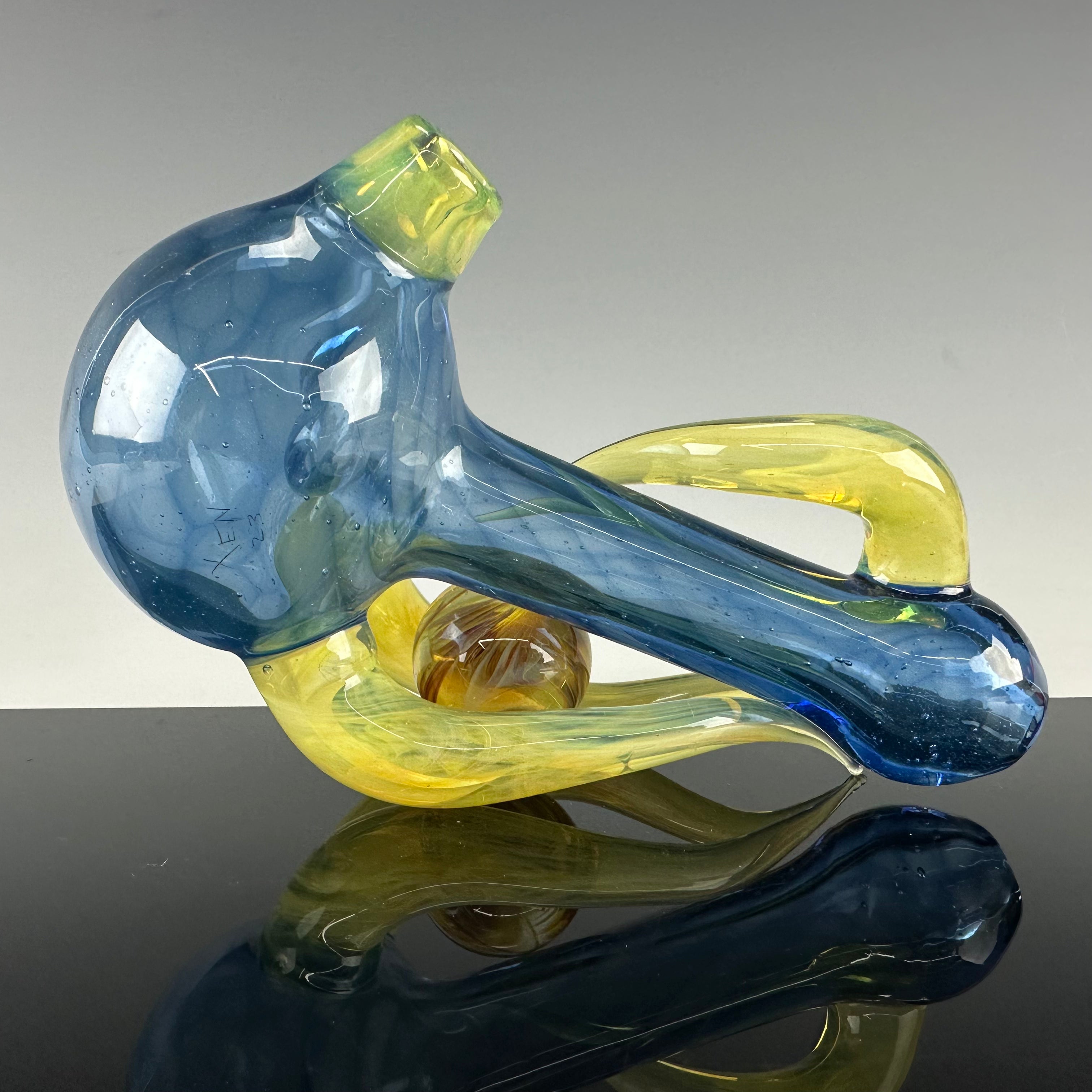 "Marble Spinner" Handpipe  by Xen Glass