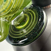 "Millennium Moss" Wig Wag/Crushed Opal Puffco Peak Disk-Recycler Attachment by Rebel Glass