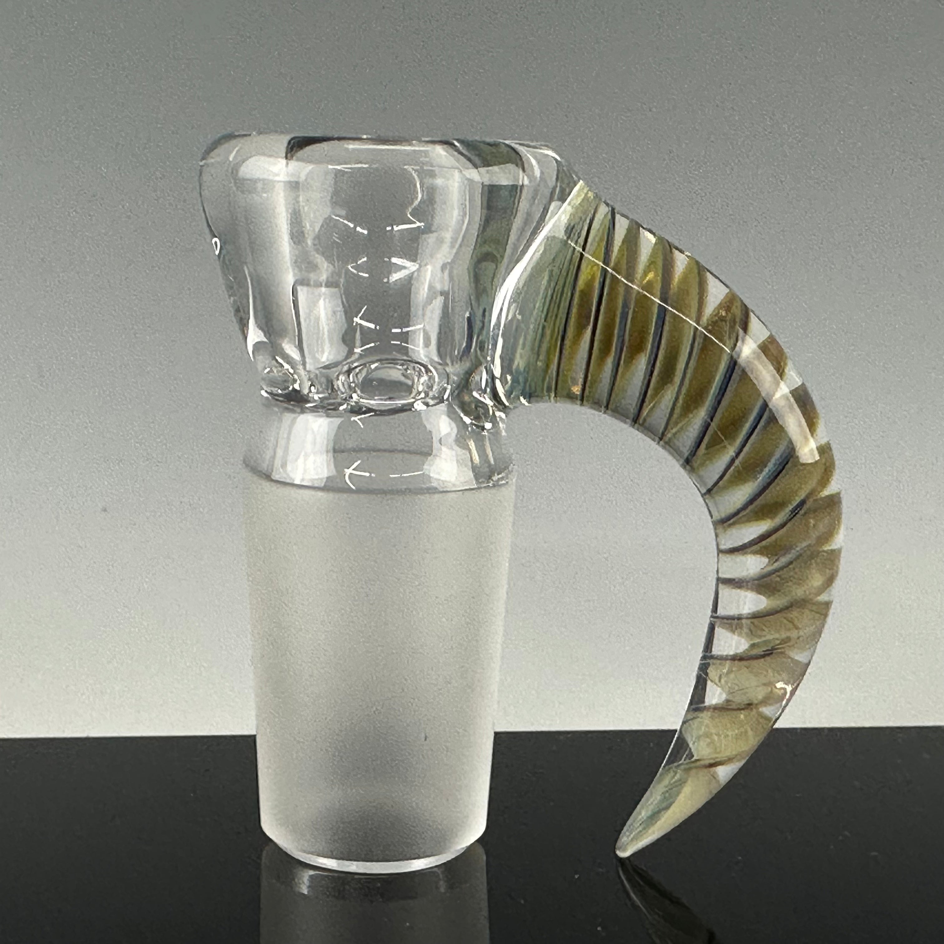 "Plum Crazy" Partial Accent 18mm 4 Hole Slide by Moose Glass