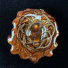 Mexican Fire Opal W/ Gold Seed of Life Pendant by Third Eye Pinecones