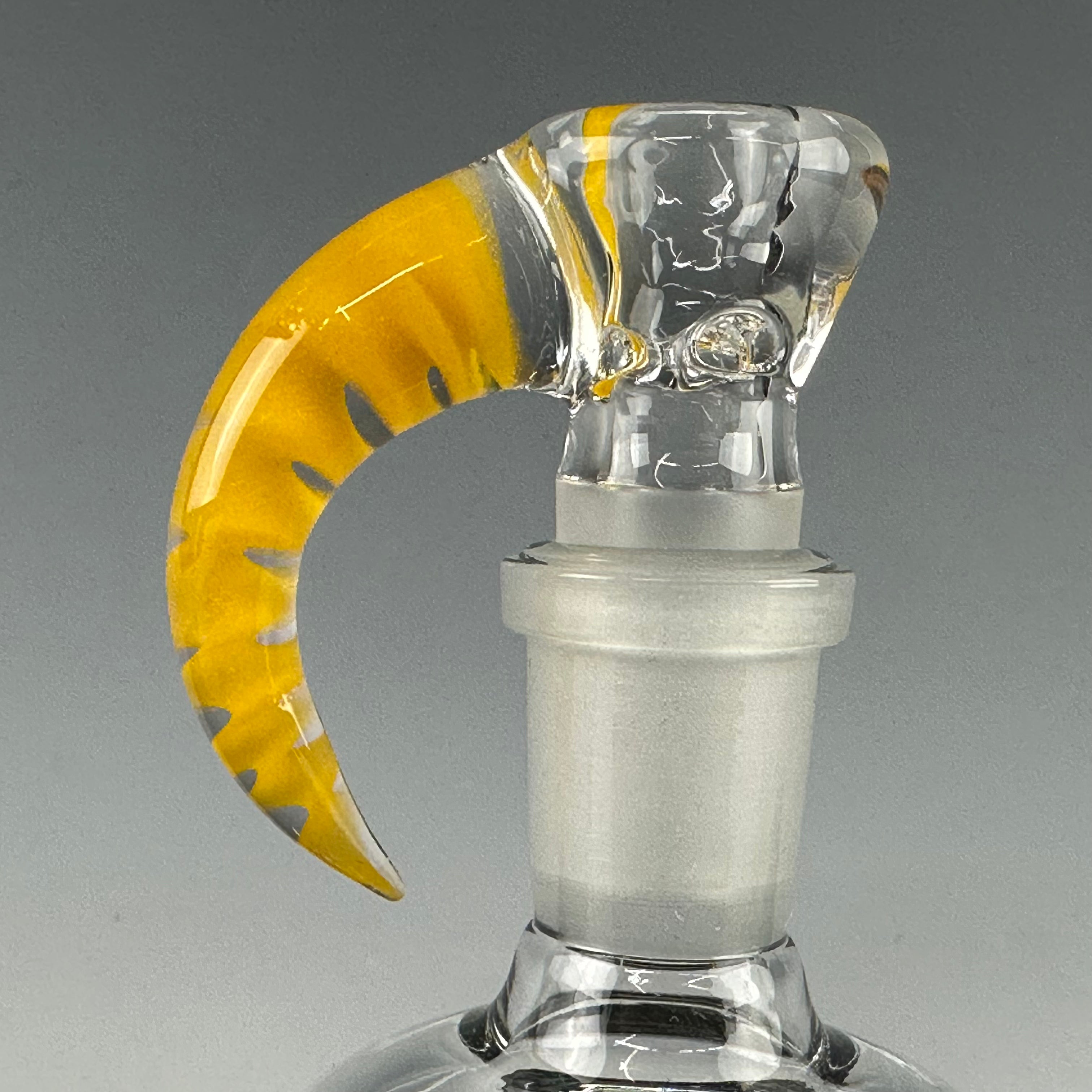 "Goldenrod" Partial Accent 14mm 4 Hole Slide by Moose Glass