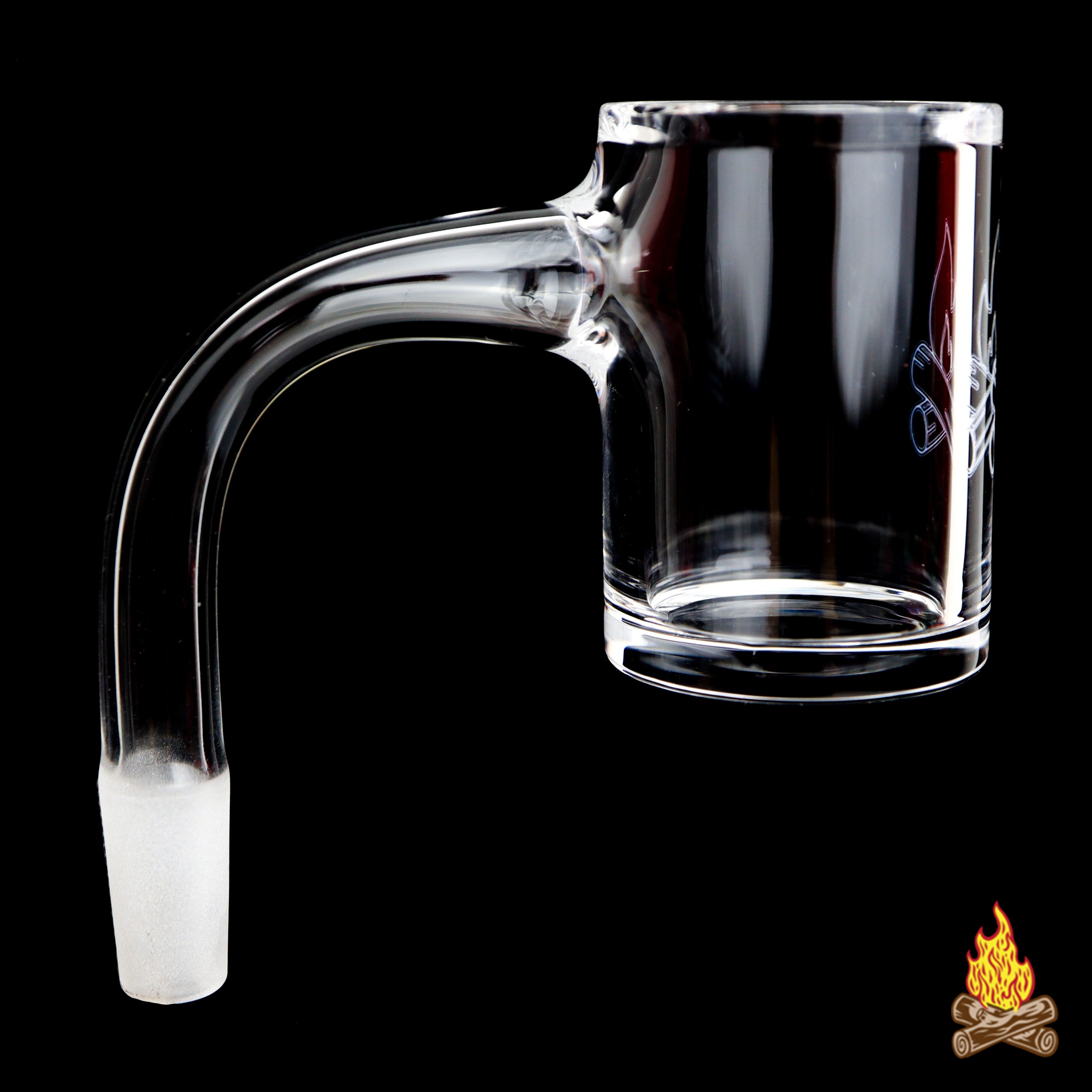 30mm Beveled Edge Banger by Campfire Quartz *Free 5mm Ruby Pearl*