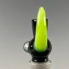 "Crushed Opal (over black) w/ Encased Opal" #2 18mm Slide by BoroCat