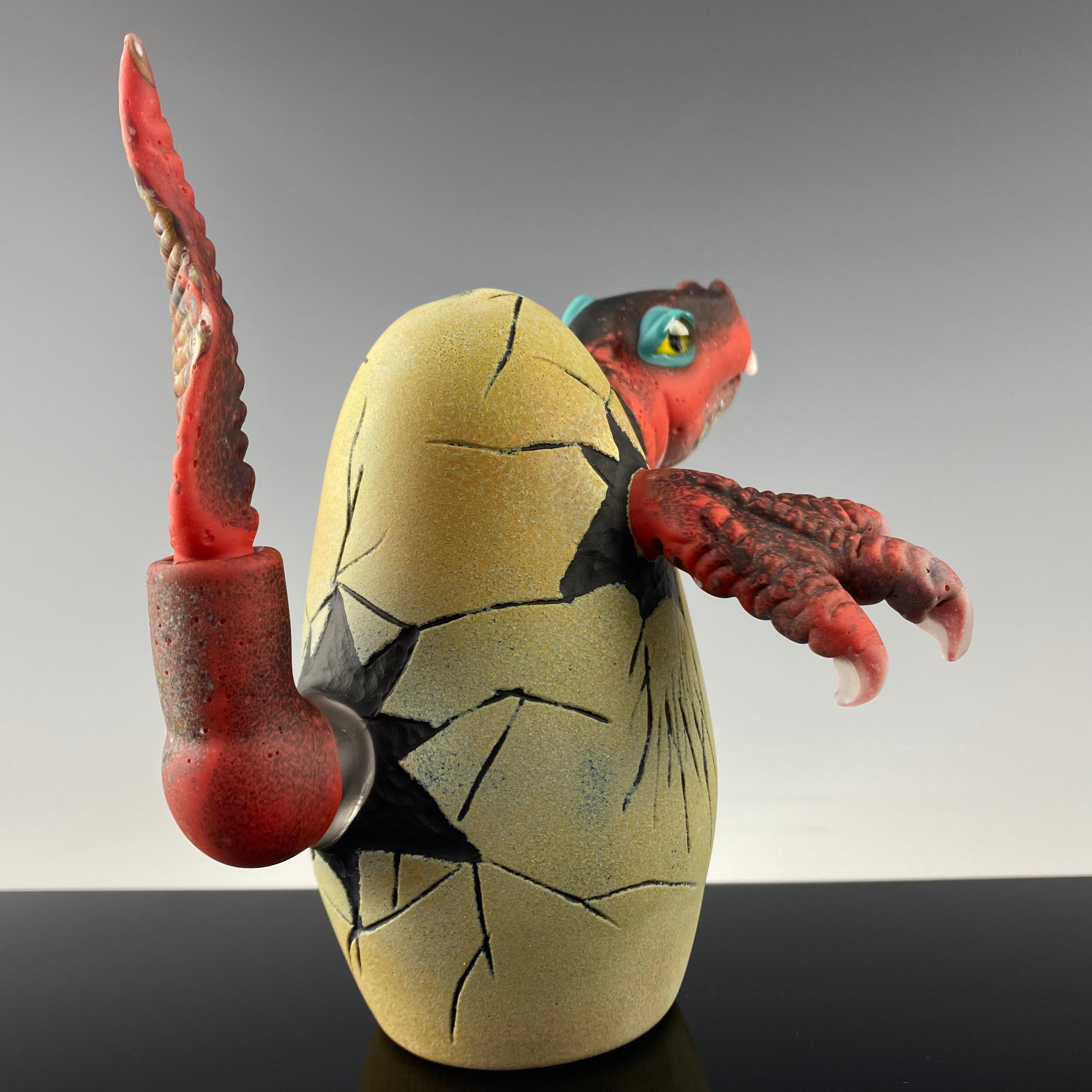 "Red Raptor" Hatchling" Dino Rig by Kid Dino