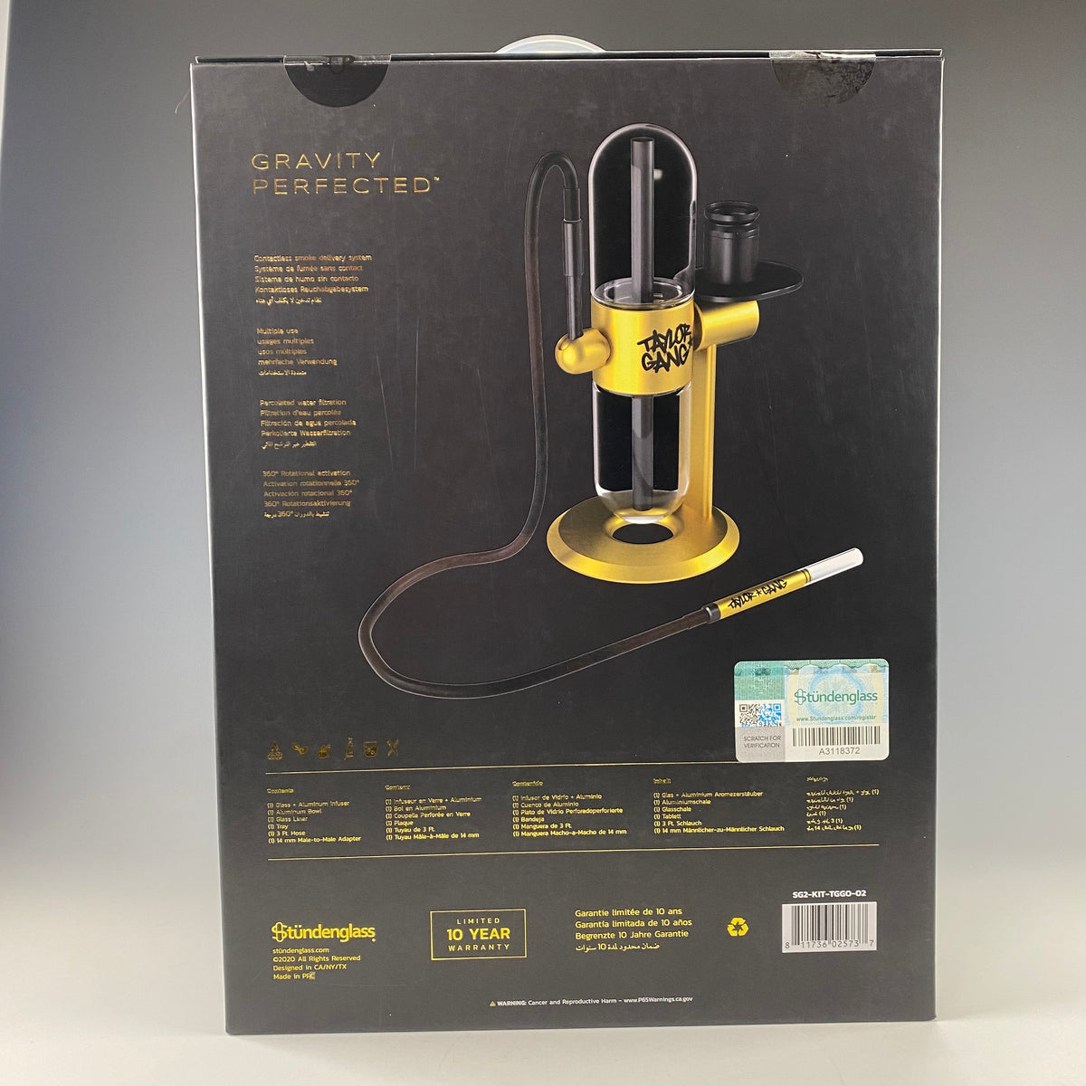 TAYLOR GANG X STÜNDENGLASS GRAVITY INFUSER Art Dogs Glass Shop