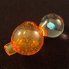 Encased Opal "Custom Transparent Orange" Puffco Carb Cap by MGS Glass