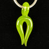 "Lime Drop" Mini Horn Pendant by Vigil Glass