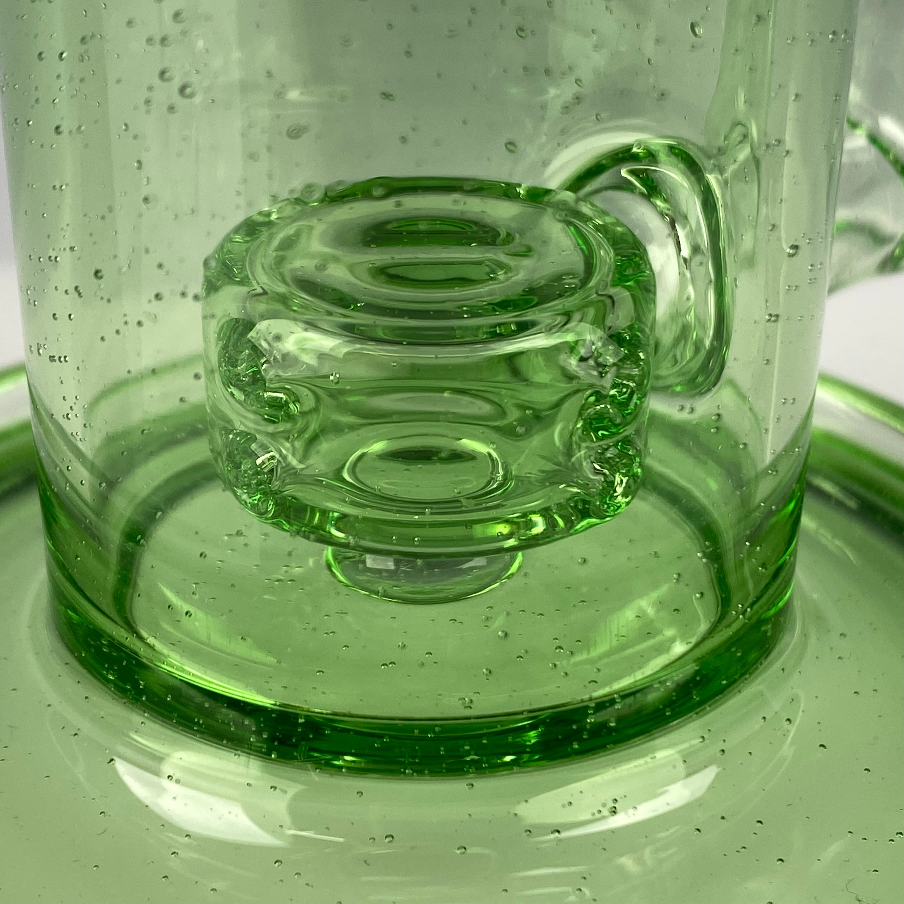 "Kryptonite" Mini Rig w/ Bubble Cap by Eric Law Glass