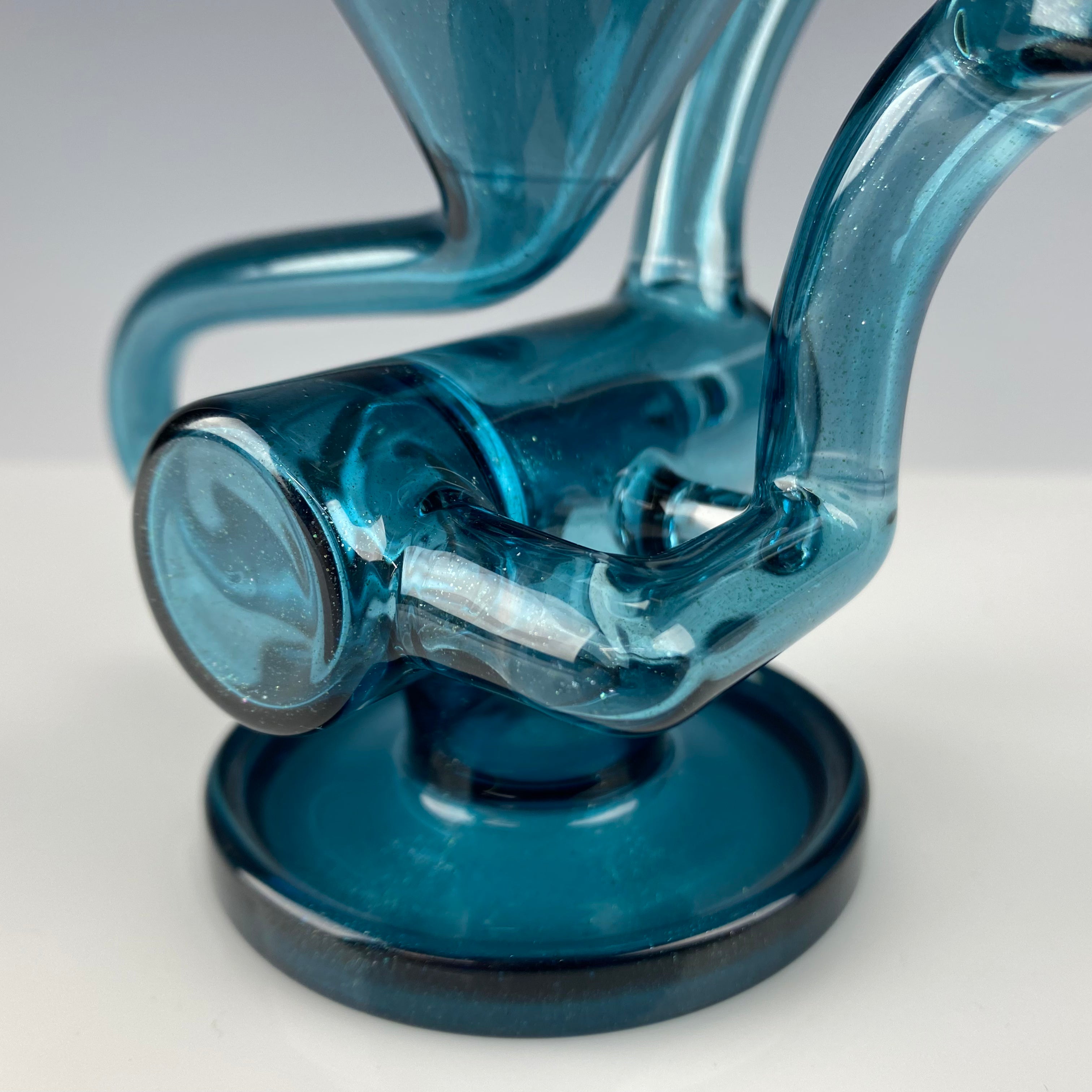 "Blue Stardust" Floating Inline Recycler by Eric Law Glass