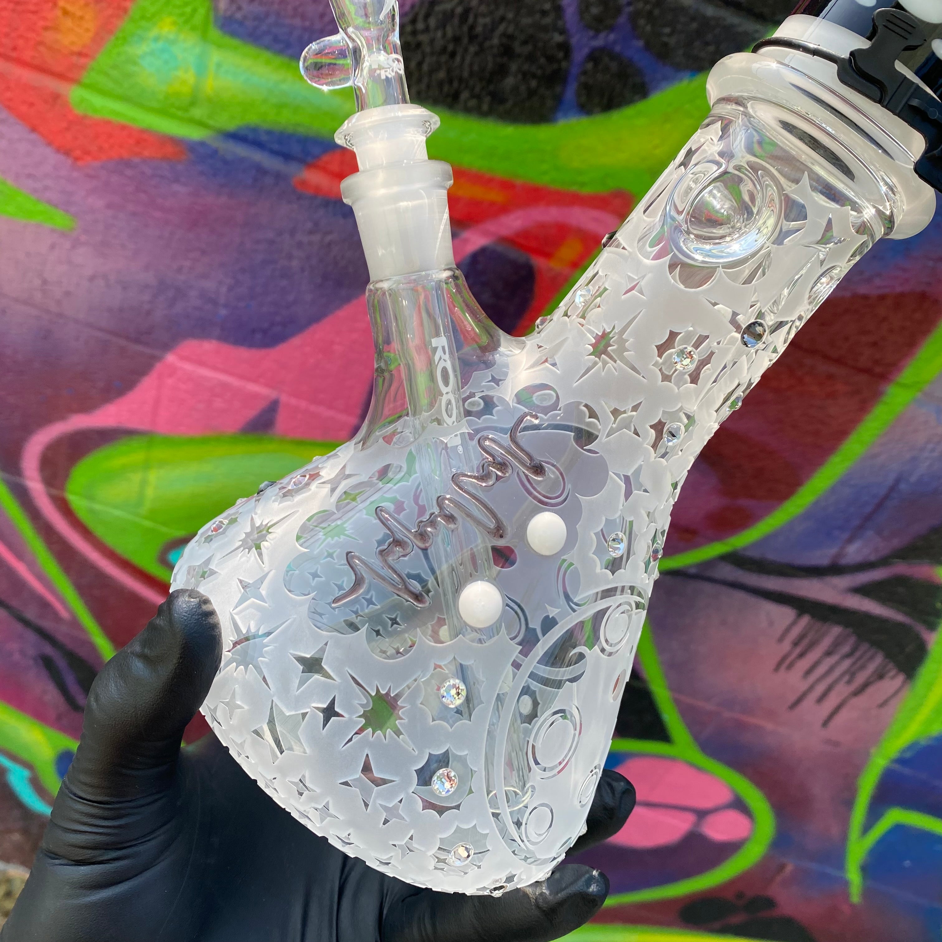 Roor Custom 18" 50 x 5 Sandblasted Beaker by ROOR X Chase Adams