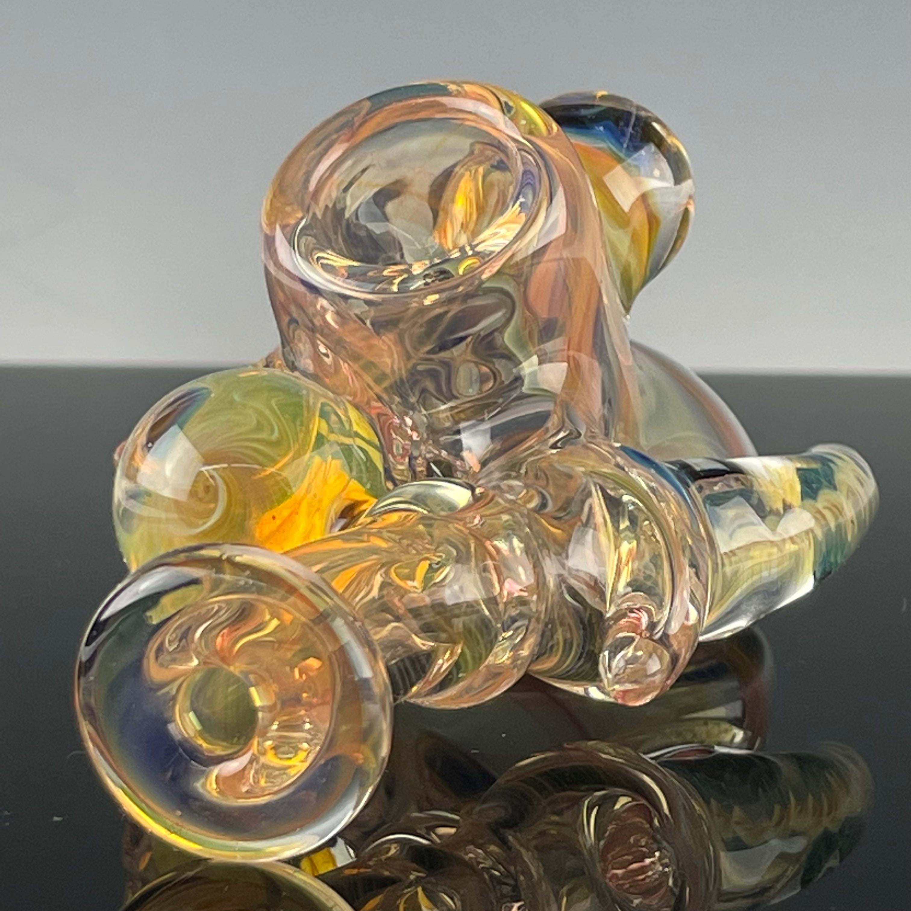 Heady Gold Fumed Sidecar by STF Glass