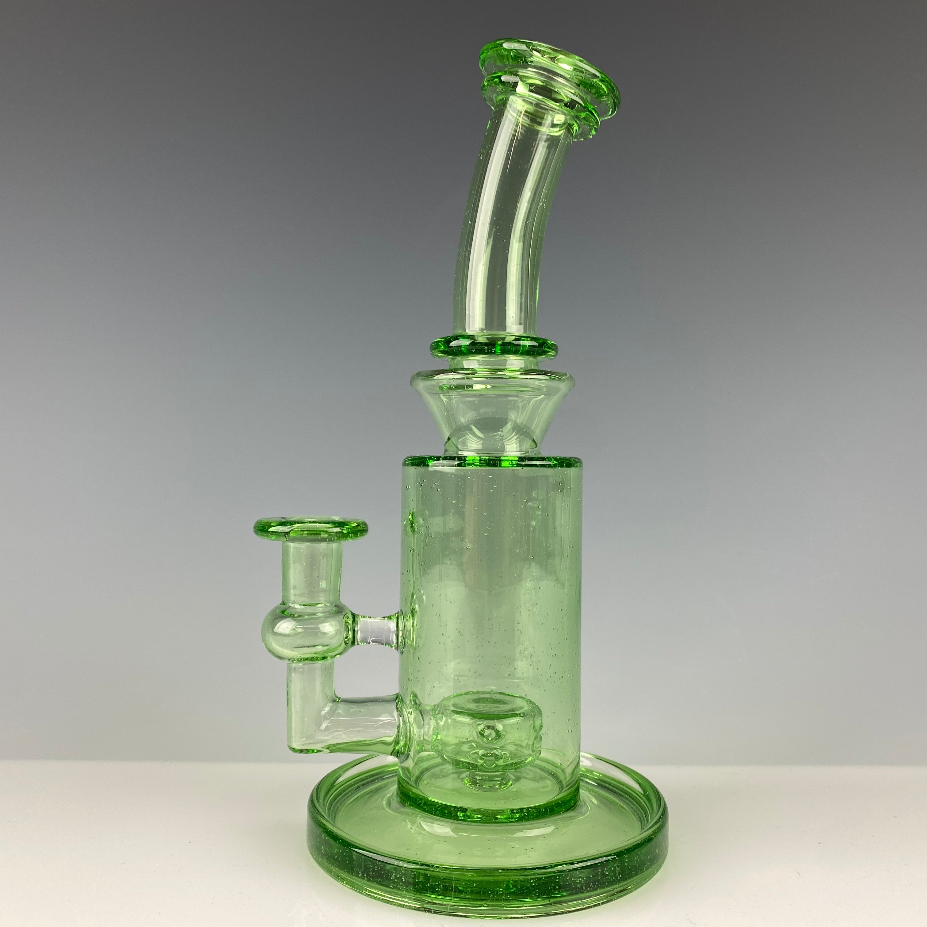 "Kryptonite" Mini Rig w/ Bubble Cap by Eric Law Glass