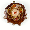 Mexican Fire Opal Multistone w/ Gold SOL  Third Eye Pinecones