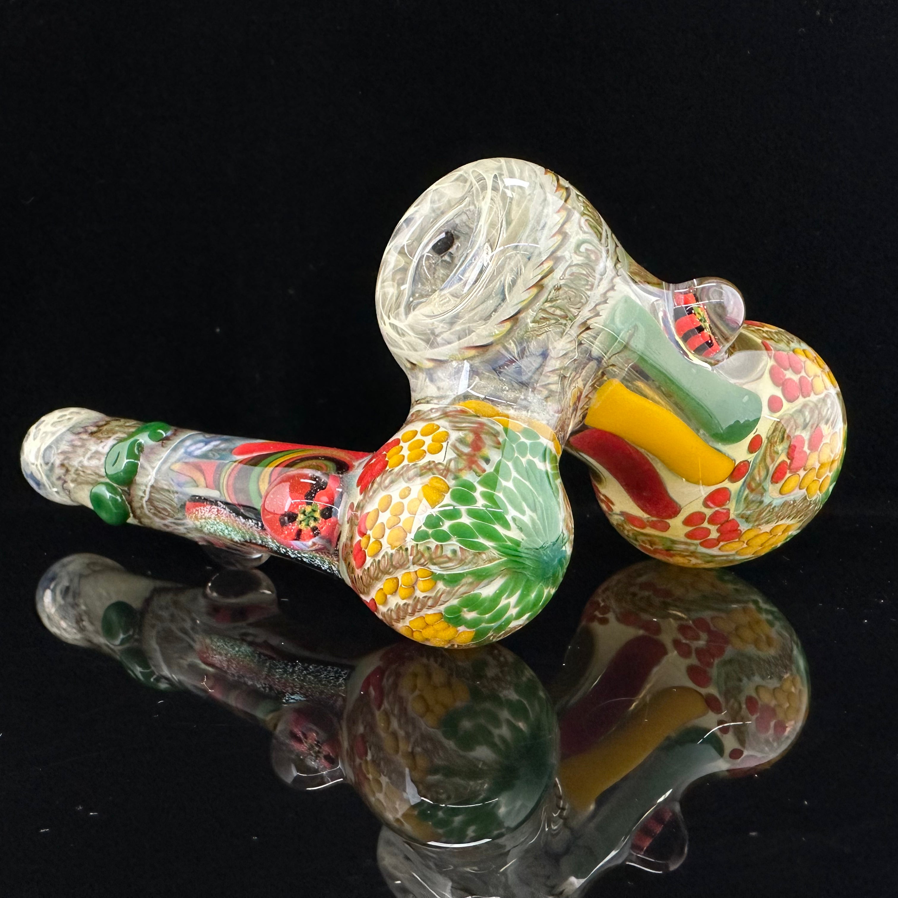 "Chaos" Tech Lay-Down Sidecar Bubbler by Glassberrycupcake