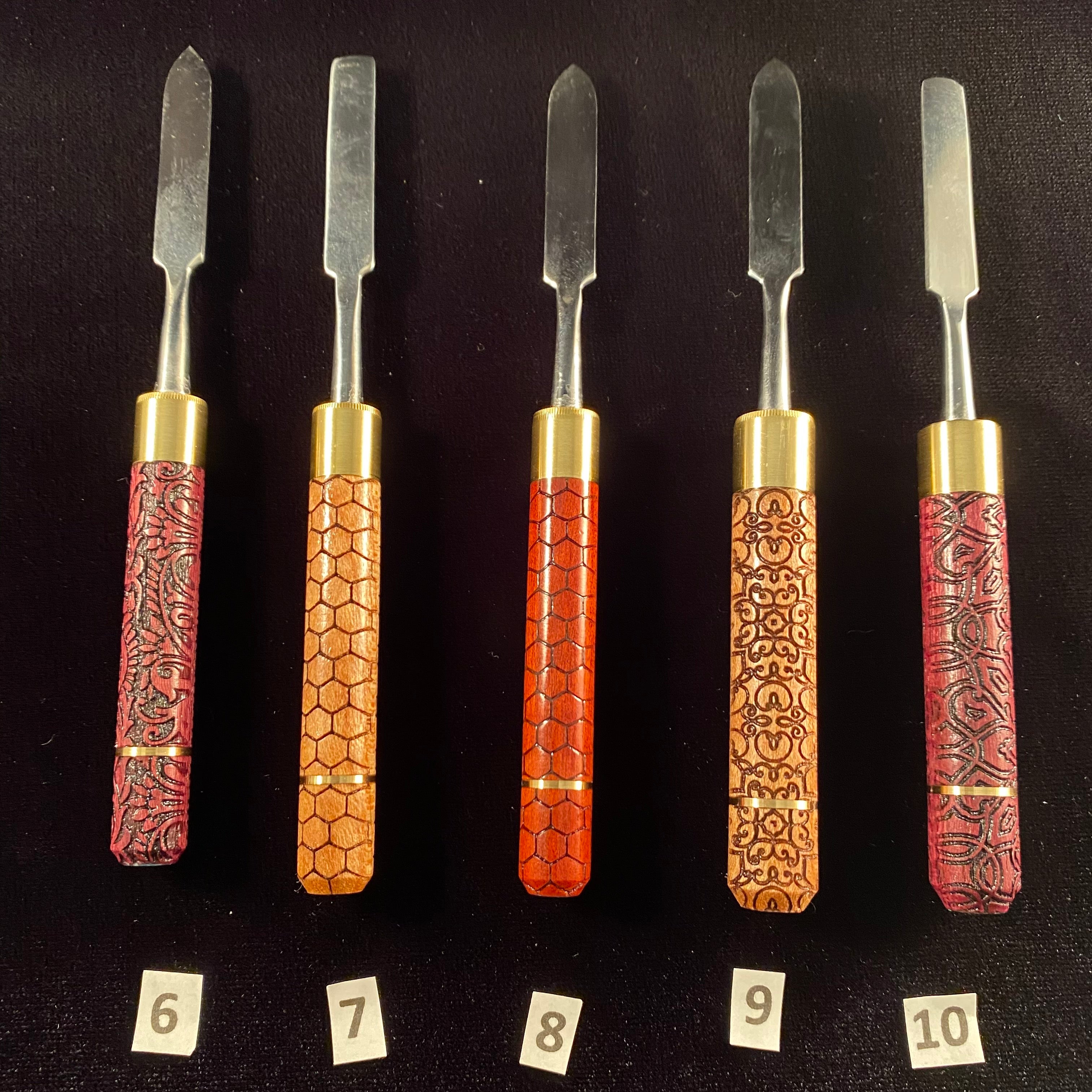 Surgical Steel Dabber (Brass, Opal Inlay w/ Opal Handle) by Cellini Co. & Fat Freddy's Creations
