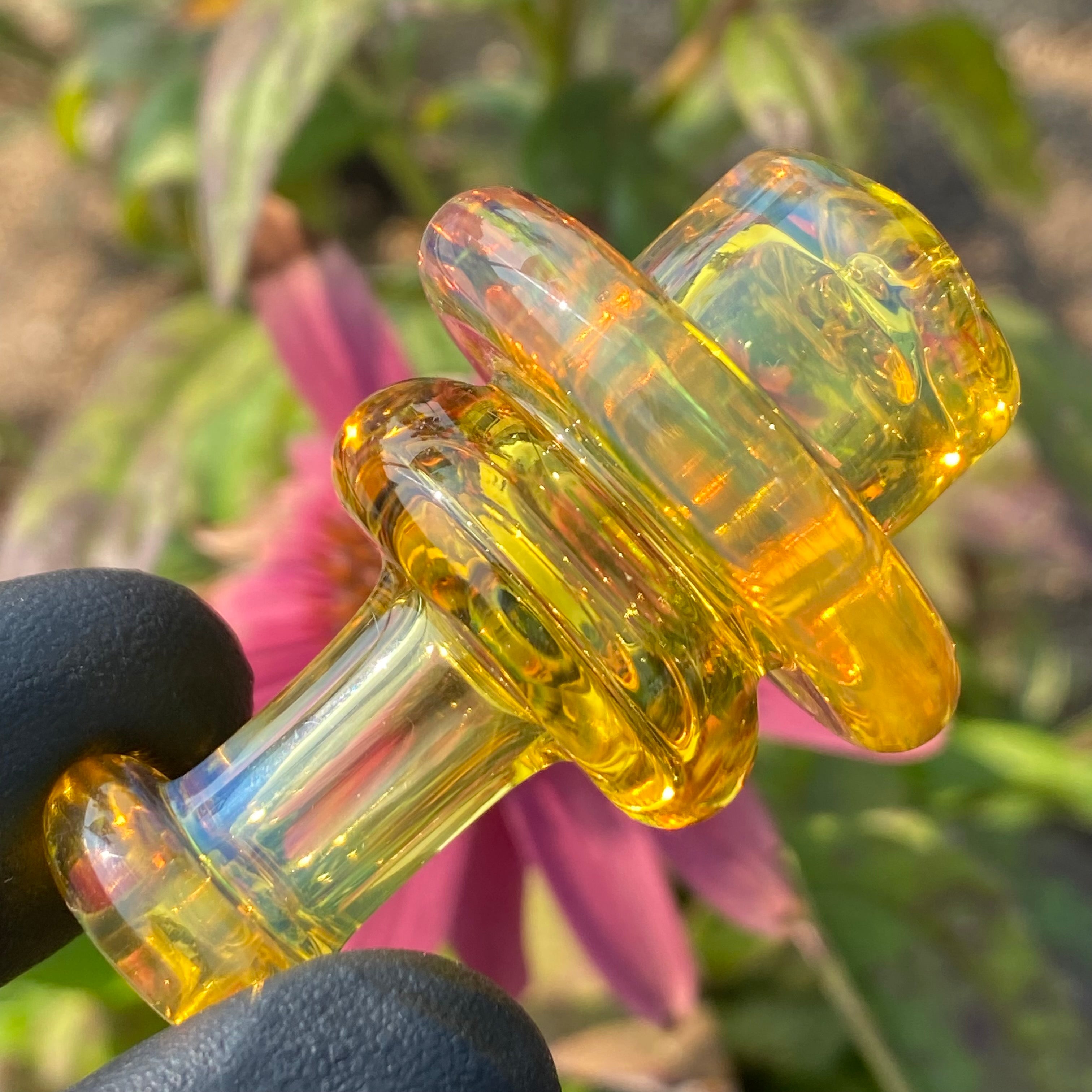 Full Color 2 hole Spinner Cap by Blob Glass