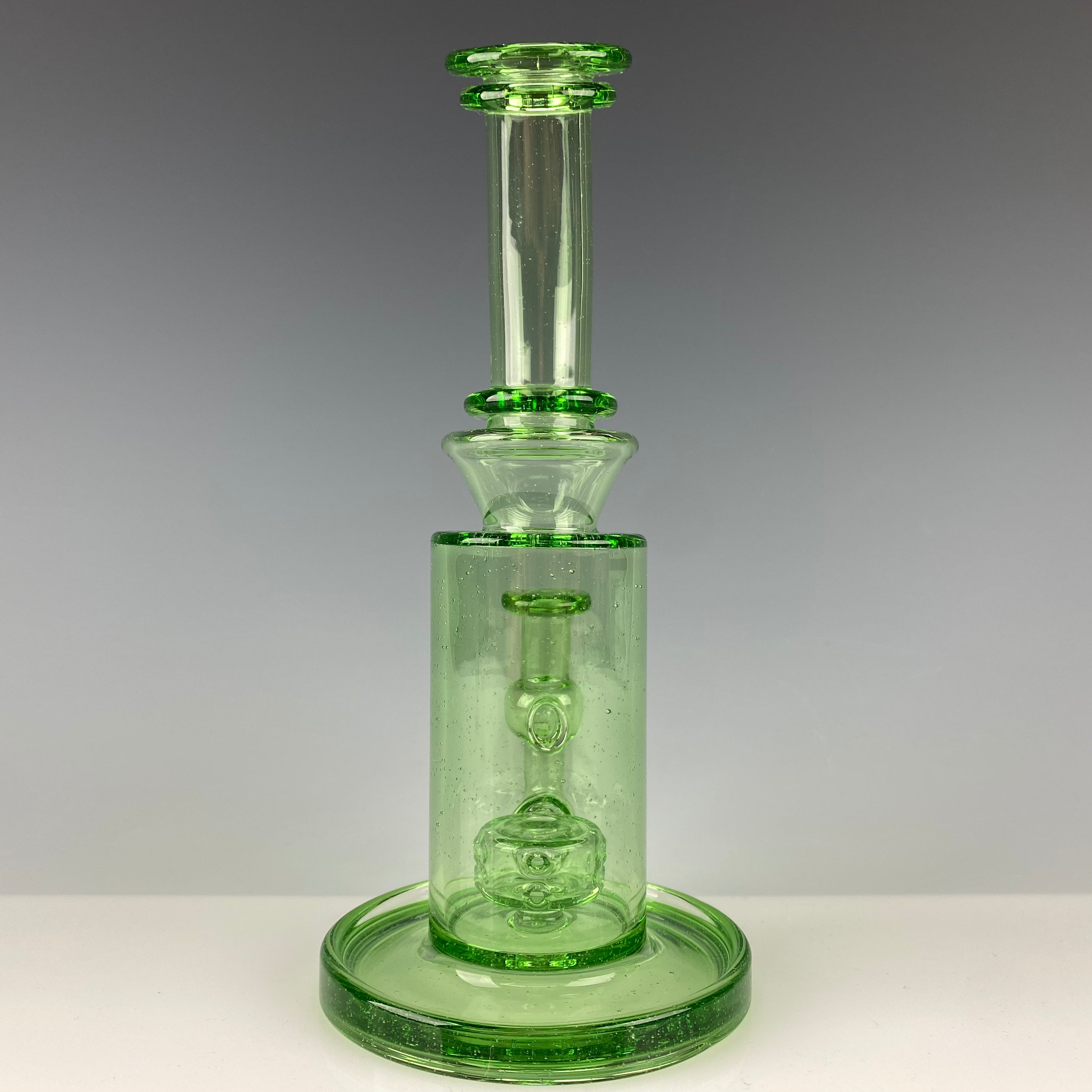 "Kryptonite" Mini Rig w/ Bubble Cap by Eric Law Glass