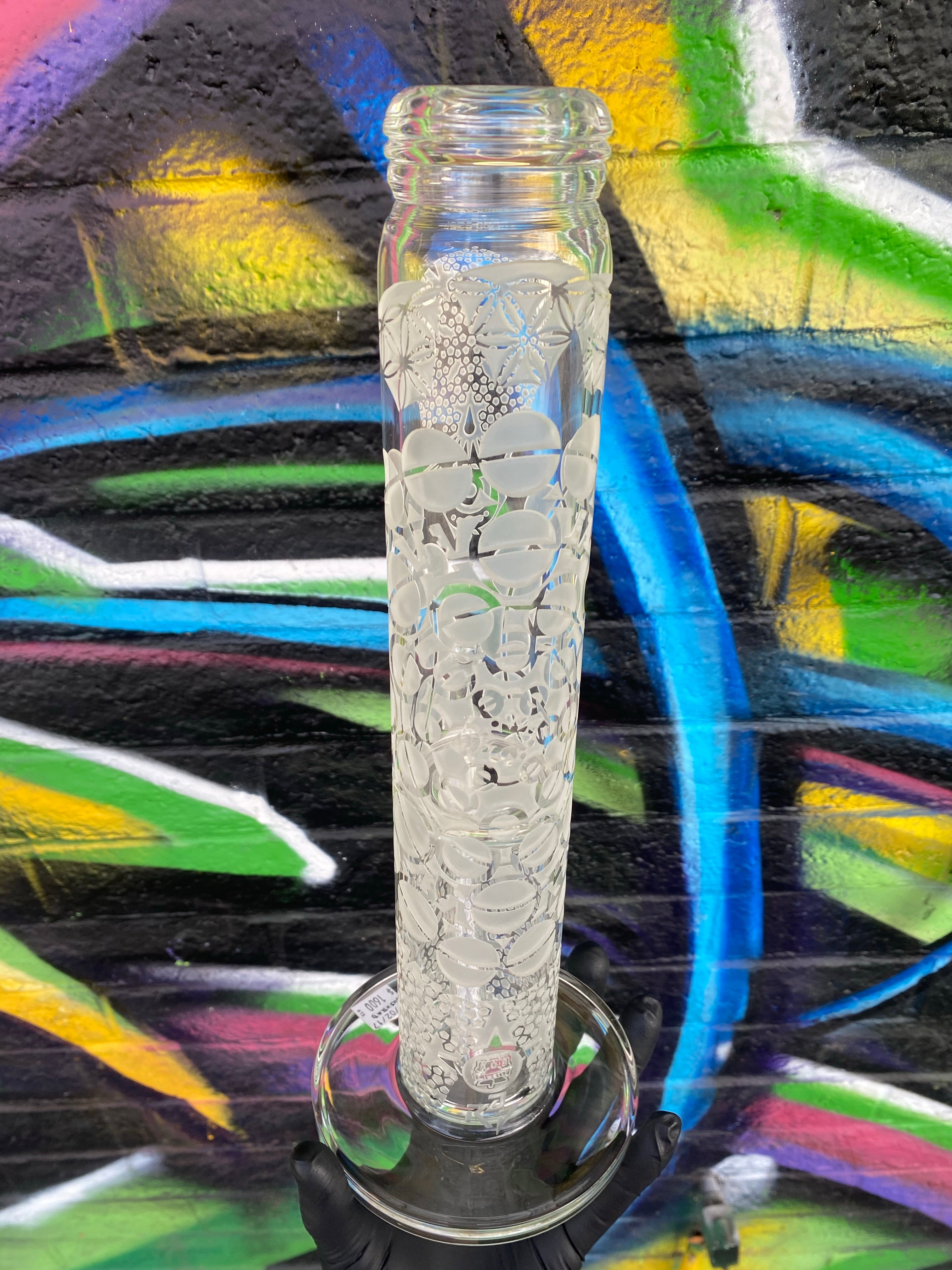 Deep Carved Sacred Geometry Waterpipe by Liberty 503 X RAD Glass