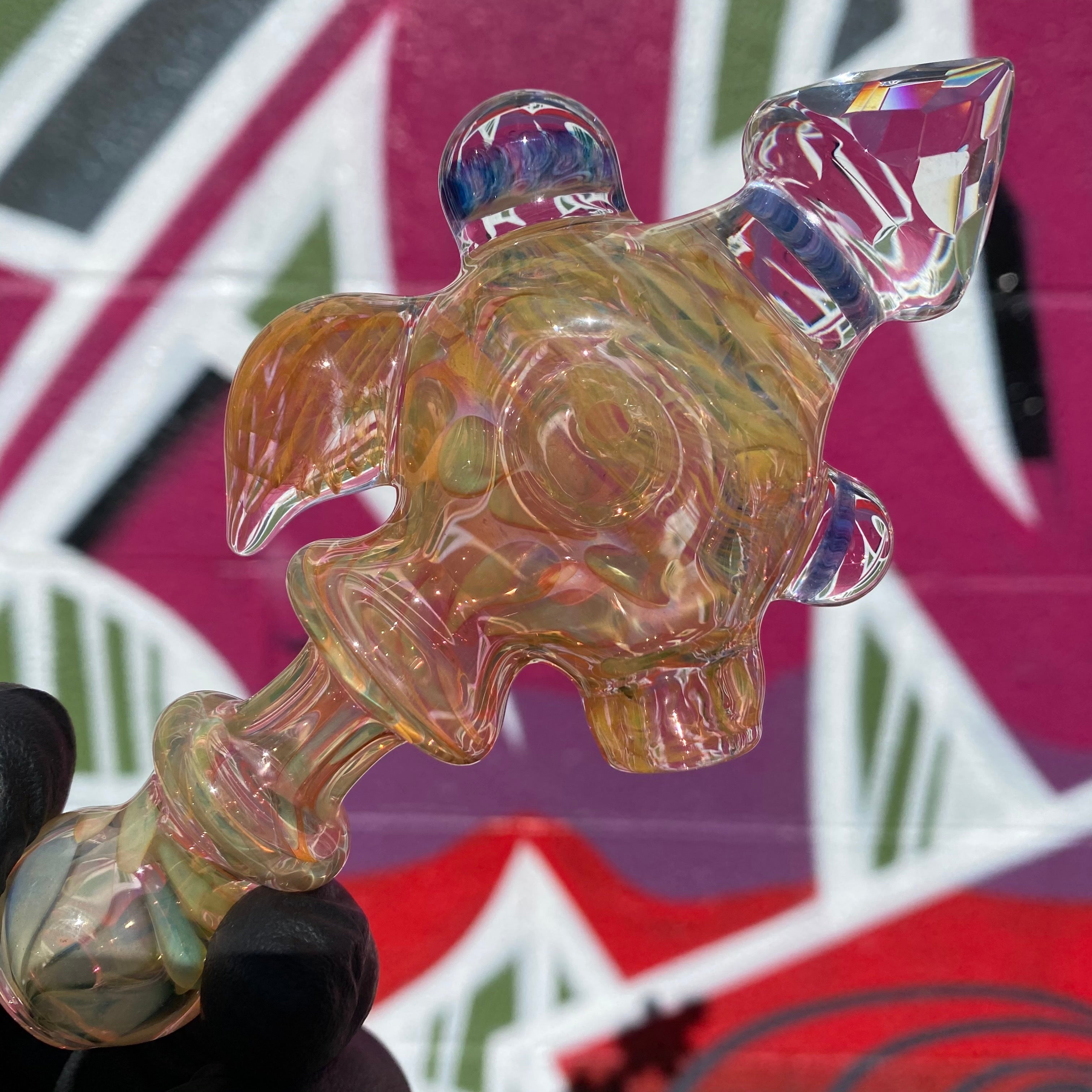 Heady Fumed Spoon by Oats Glass X Gabe Mac X Fractal Faceting