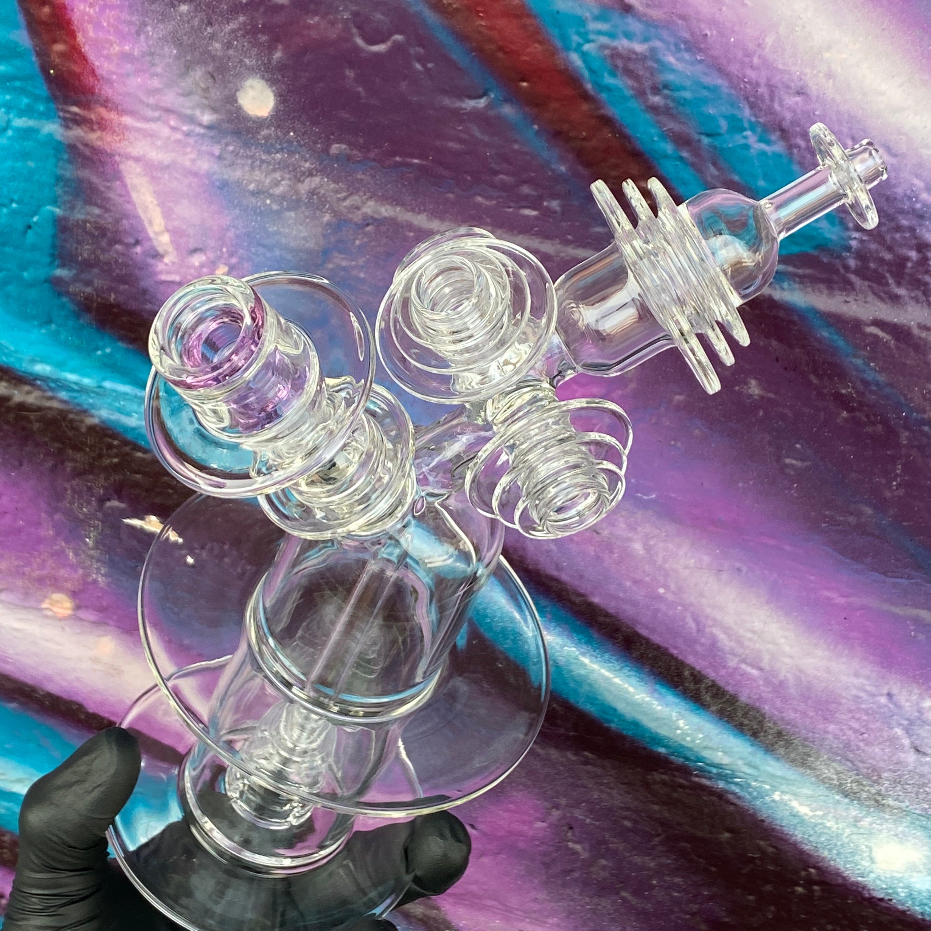 Bubbler, Chillum/Carb Cap, Sherlock 3 Piece Set by Karl Termini