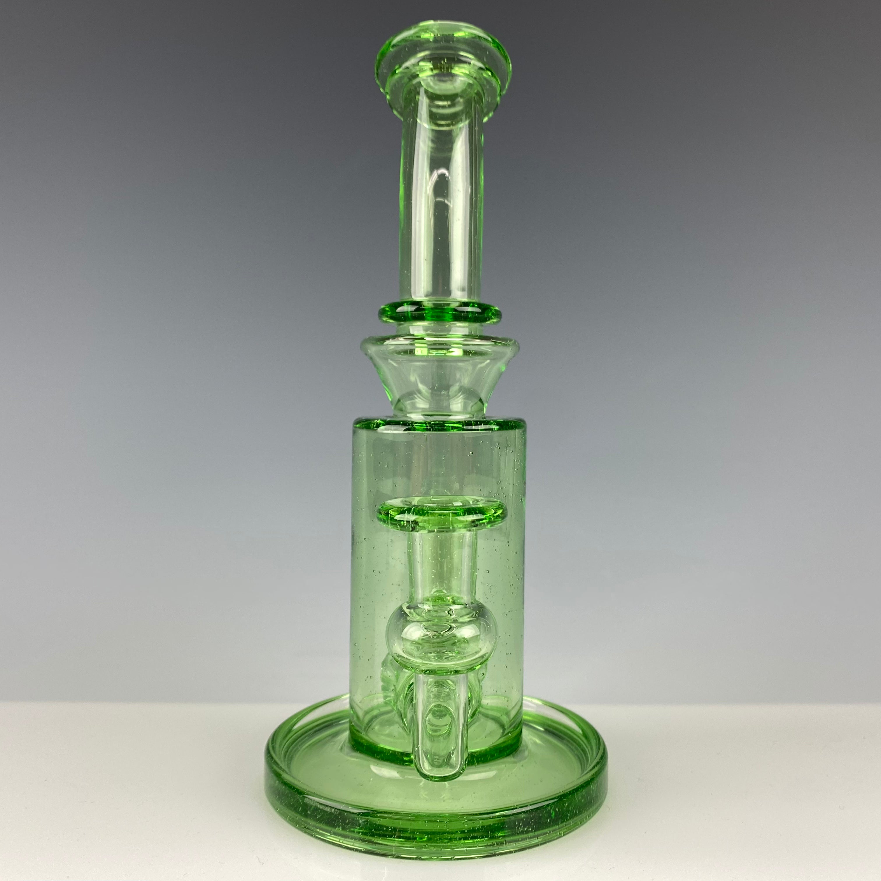 "Kryptonite" Mini Rig w/ Bubble Cap by Eric Law Glass