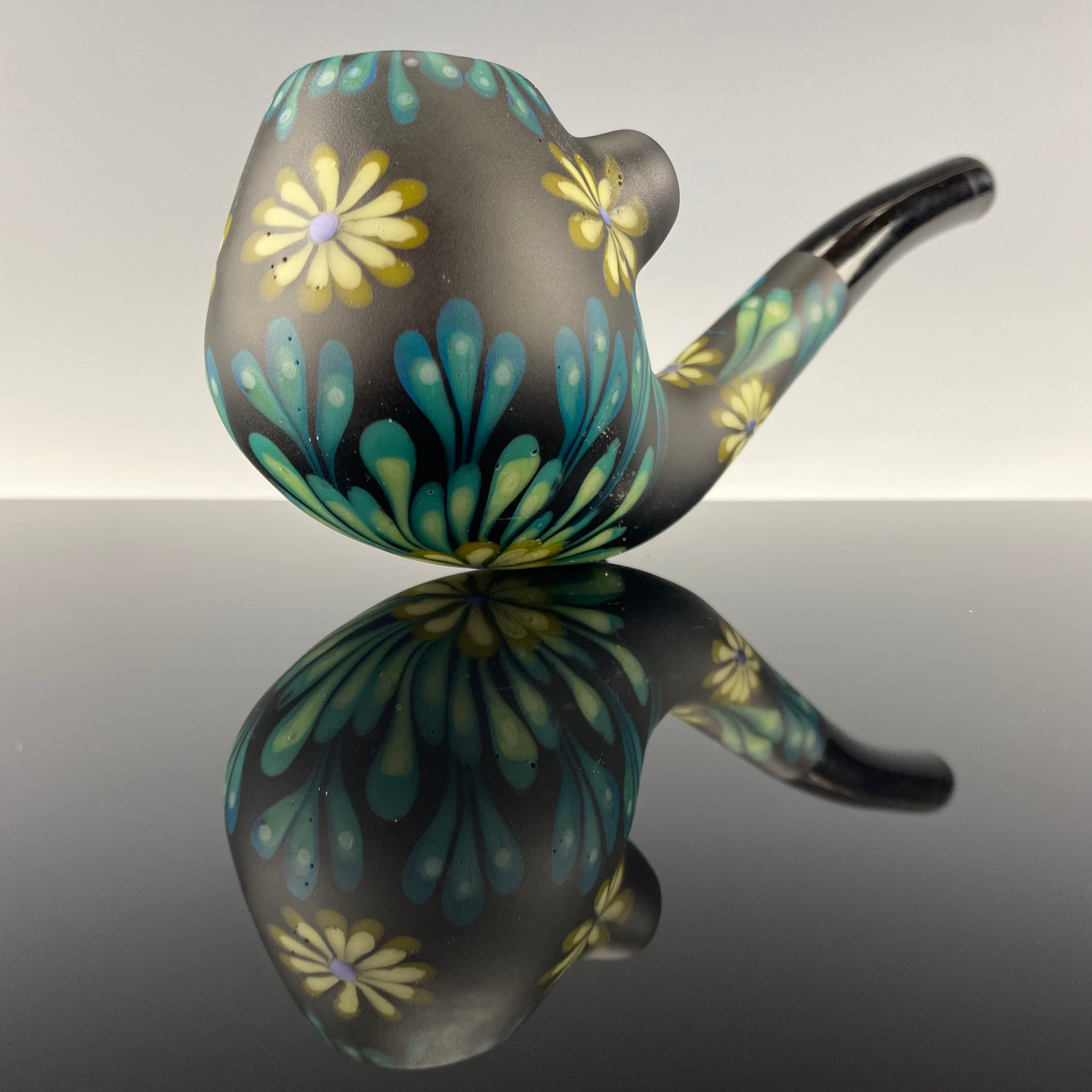 Yellow "Floral" Sherlock by Sarita Glass