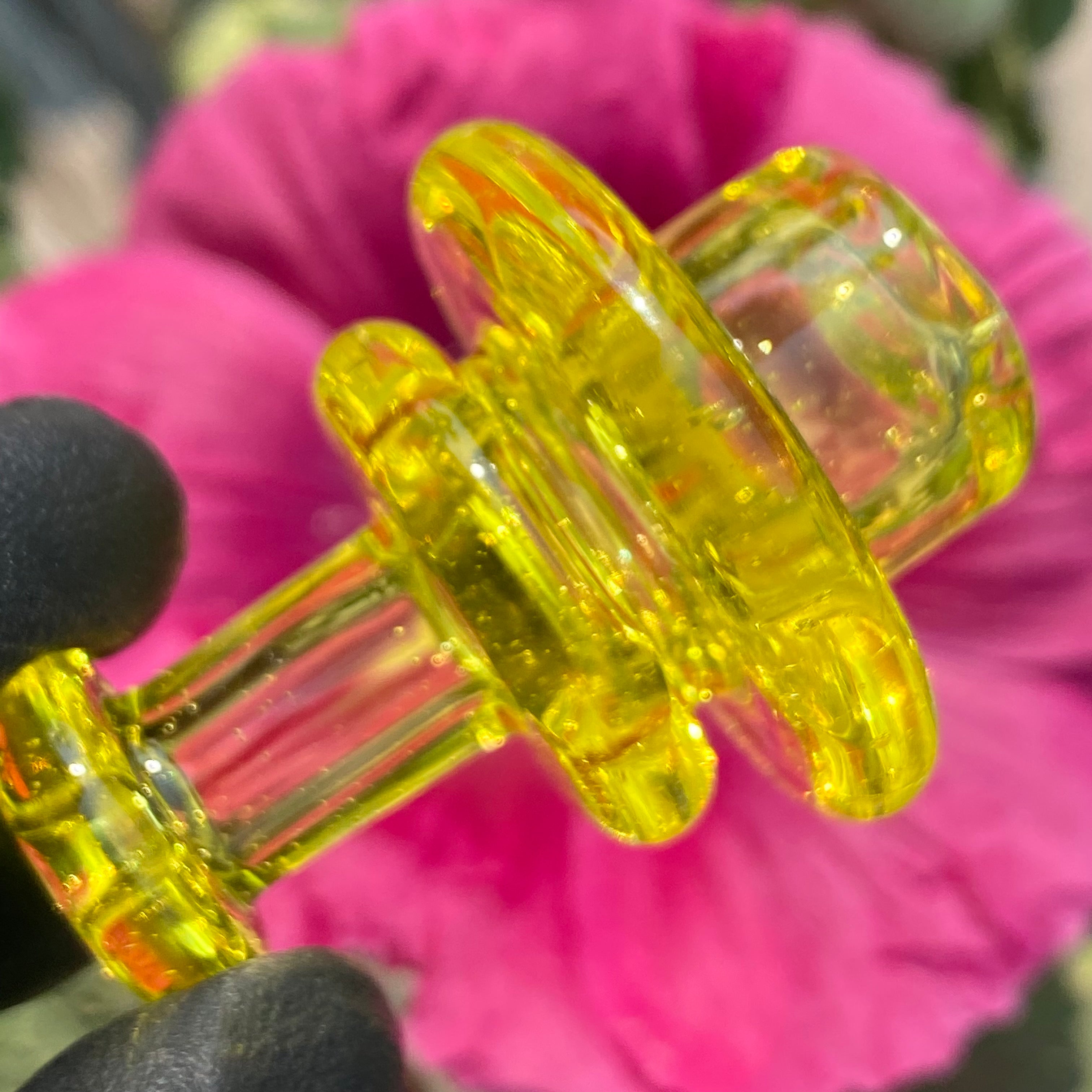 Full Color 2 hole Spinner Cap by Blob Glass
