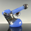 "Lavender" Standing Hammer with Flower Implosion Marble by KMA Glass