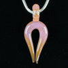 "Opal Peach" Mini Horn Pendant by Vigil Glass