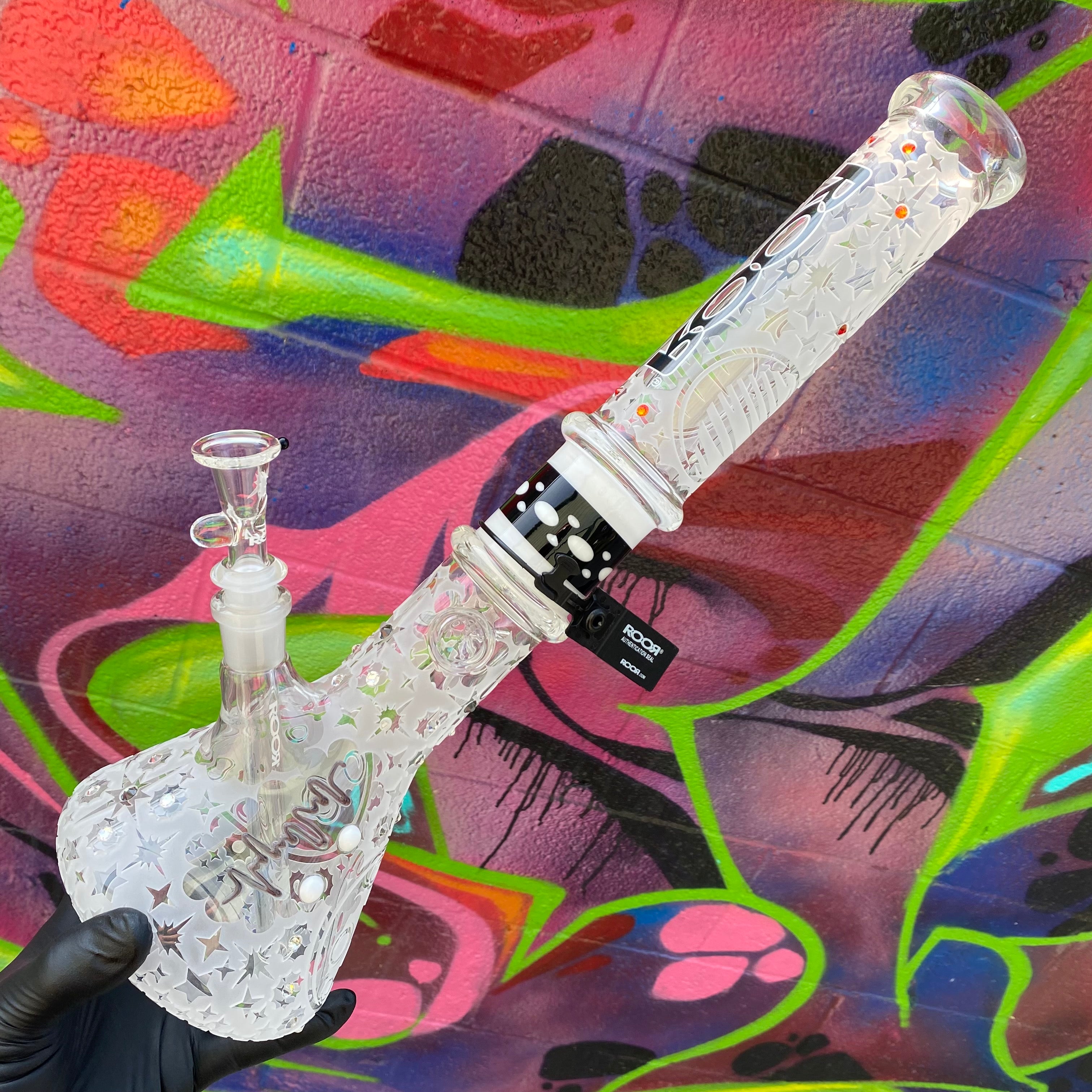 Roor Custom 18" 50 x 5 Sandblasted Beaker by ROOR X Chase Adams