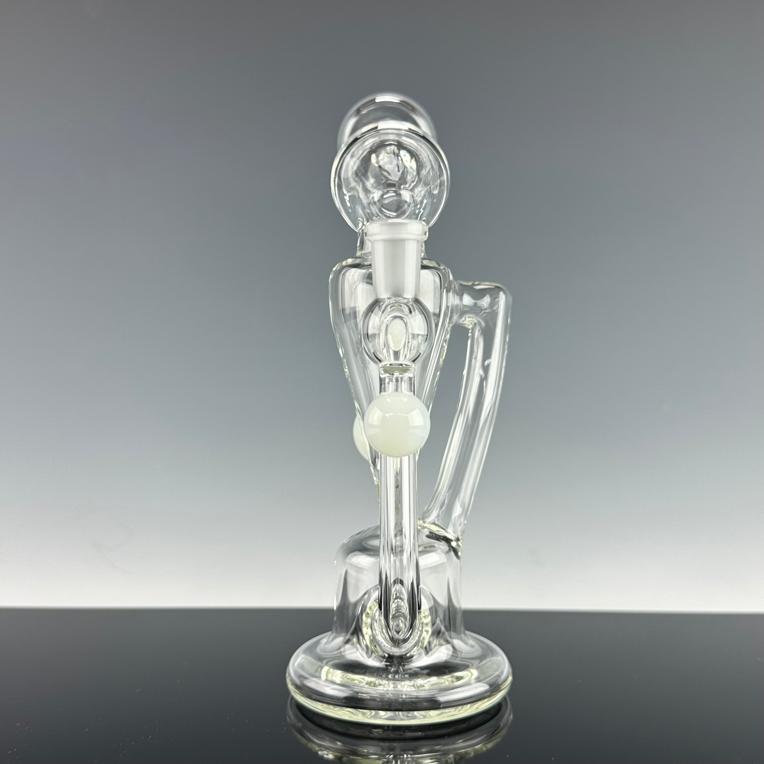 "Emerald White" Accented Single Uptake Recycler by Symetrik Glass
