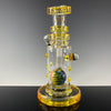 "NS Yellow" Accented Mini Rig w/ facet by Hubbard Glass